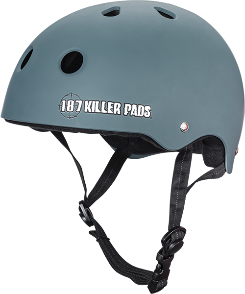 187 Pro Sweatsaver Helmet - Premium Skateboard & Bike Helmet for Adults & Kids - Stone Blue - Lightweight & Breathable for Sports & Outdoor Activities