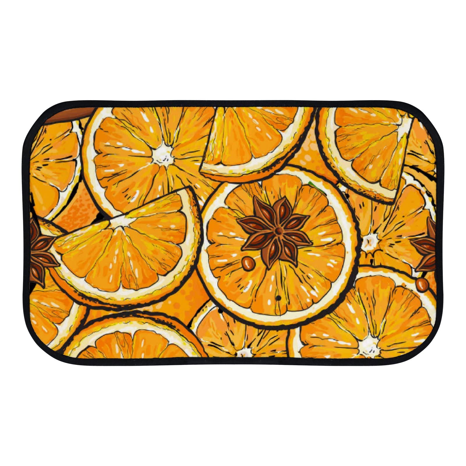 Soft Foam Non-Slip Washable Yellow Lemon Vintage Style Area Rug - 23.6x15.7 Inch Kitchen Bath Mat for Home Decor, Indoor Outdoor Use - Perfect for Bathroom, Kitchen, Laundry Room & Entryway