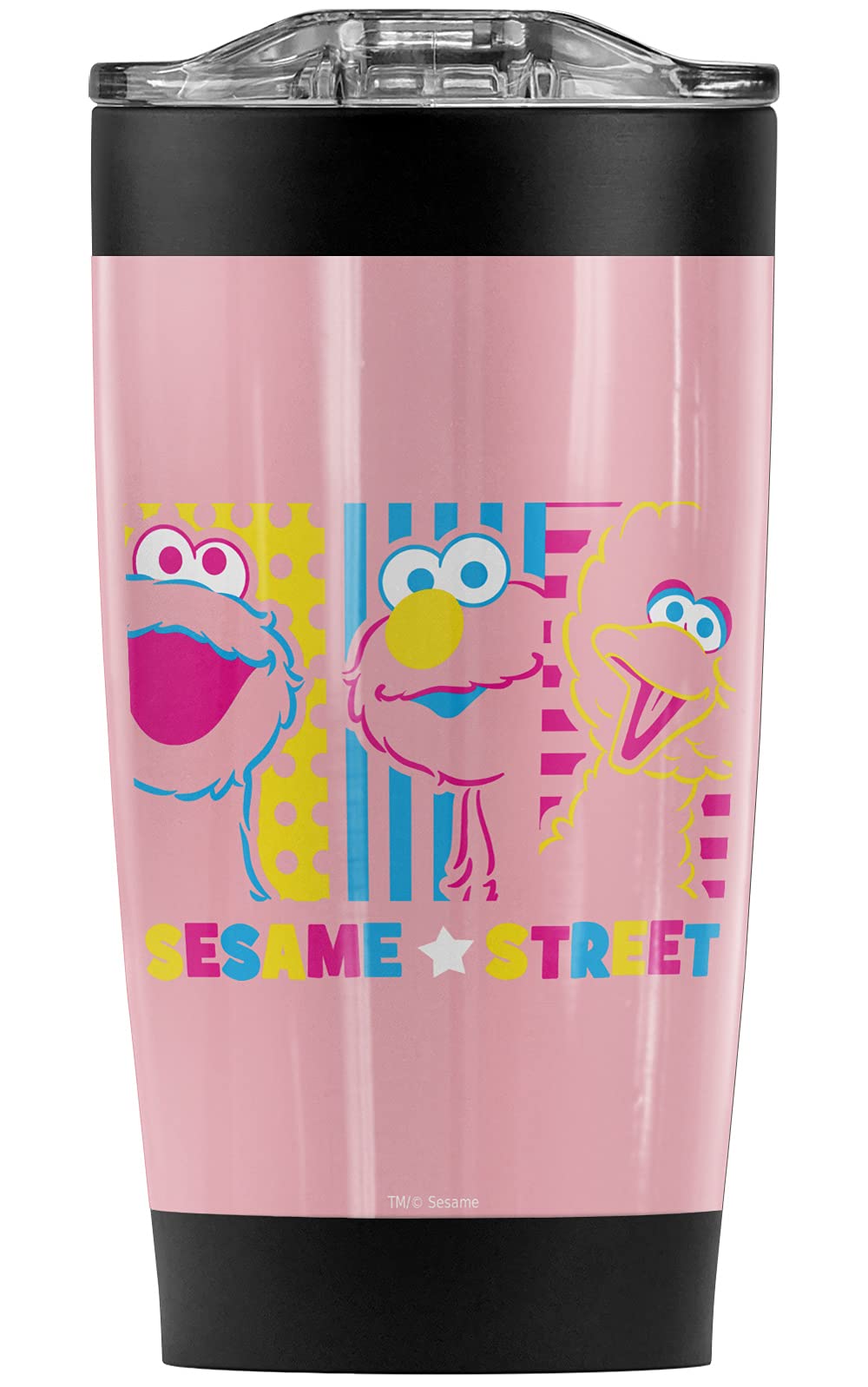 Sesame Street Stainless Steel Tumbler 20 oz - Vacuum Insulated Travel Mug with Leakproof Lid - Keeps Hot & Cold Beverages Perfect Temperature - Ideal for Coffee, Tea, Smoothies - Great Gift for Kids & Adults - Use at Home, Office, Gym or Outdoor Adventures