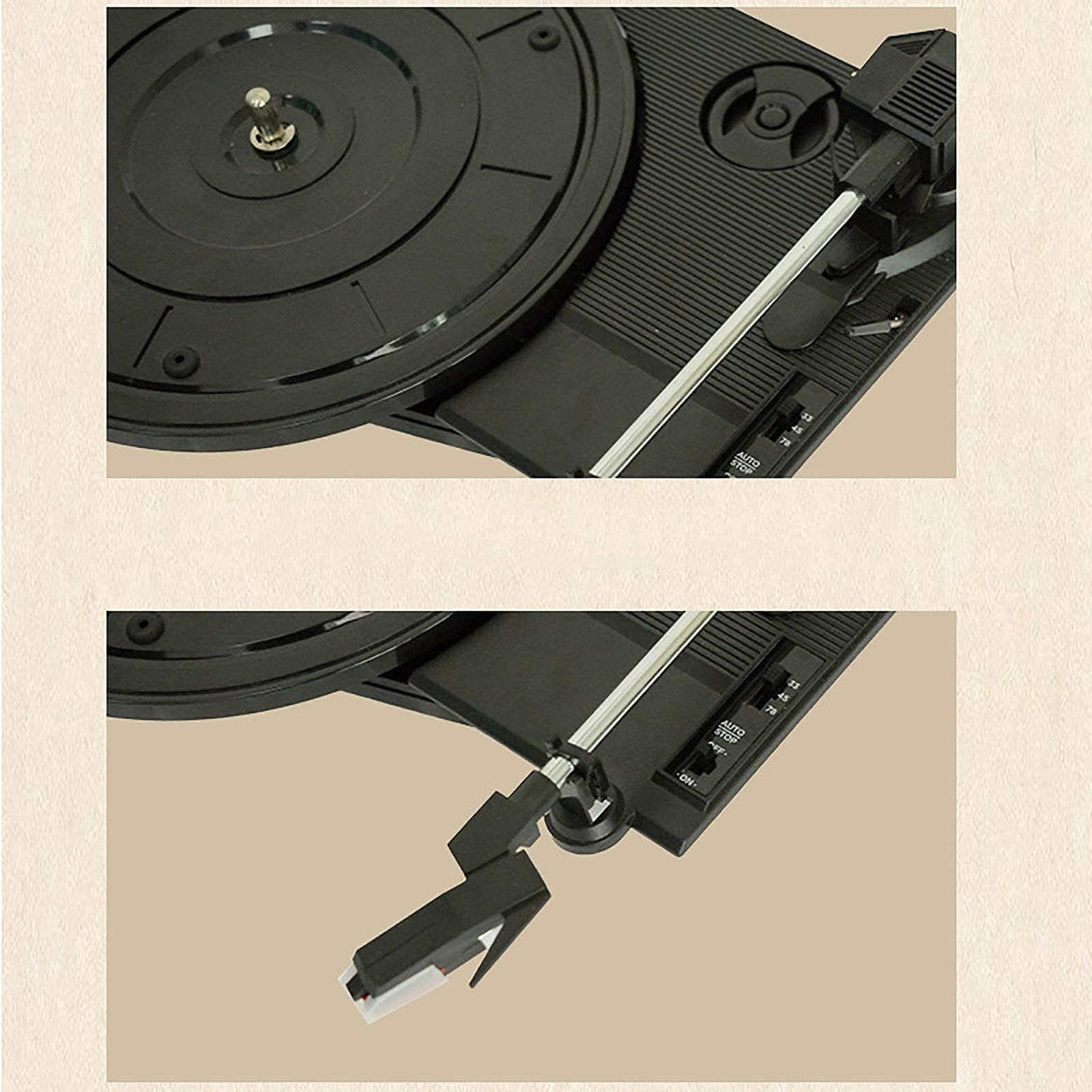MaGiLL Portable Bluetooth Vinyl Record Player with Built-in Stereo Speakers - Wireless Turntable for Home, Office & Travel | Perfect Gift for Music Lovers