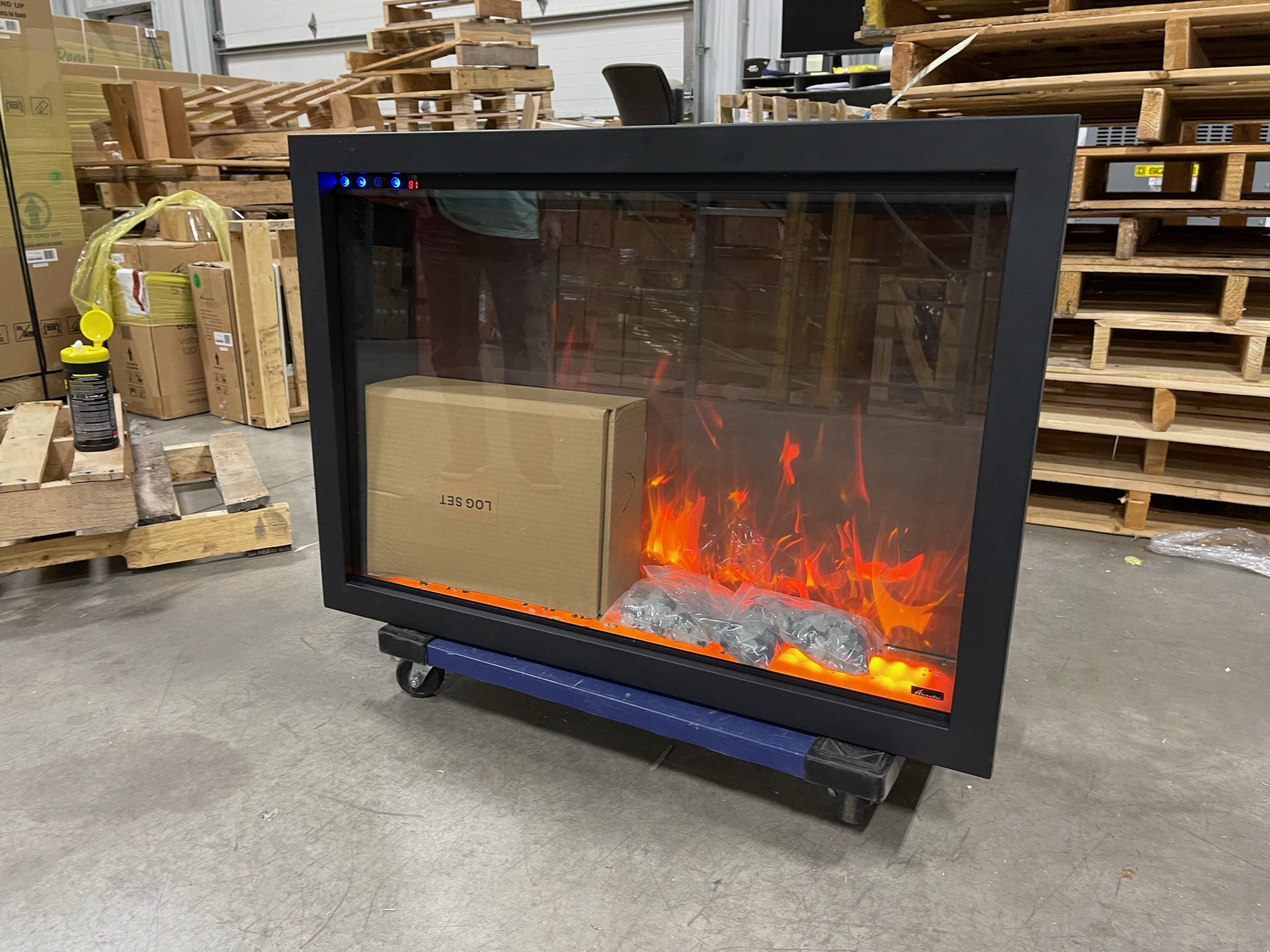 Amantii TRD 38-Inch Electric Fireplace - Traditional Series Open Box - Realistic Flame Effect for Living Room, Bedroom & Office Heating