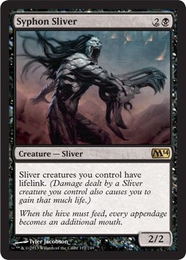 Magic The Gathering Syphon Sliver (117/249) - MTG 2014 Foil Trading Card - Perfect for Commander Decks & MTG Collections