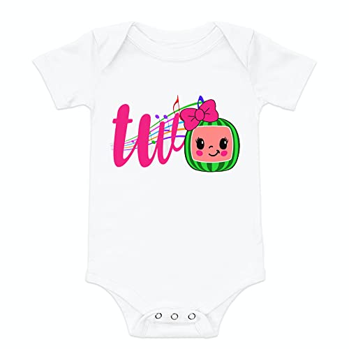 Melon Themed 2nd Birthday Outfit - Cute Watermelon Print Onesie for 24 Month Old Baby | Perfect for Birthday Parties & Photo Shoots