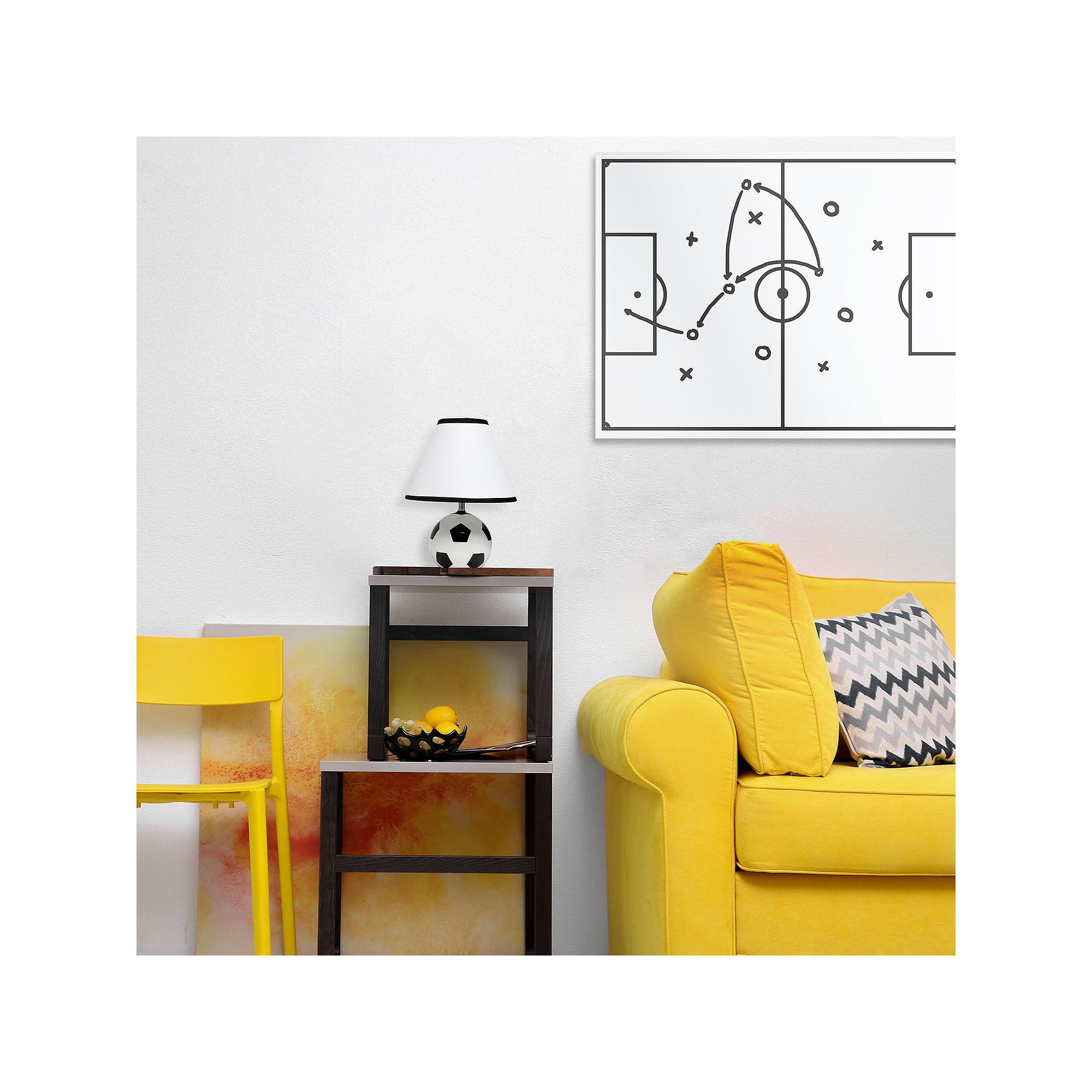 All The Rages Simple Designs Athletic Sports Ceramic Table Lamp LT1079 SCR - Black & White, One Size - Perfect for Bedroom, Living Room, and Office Decor
