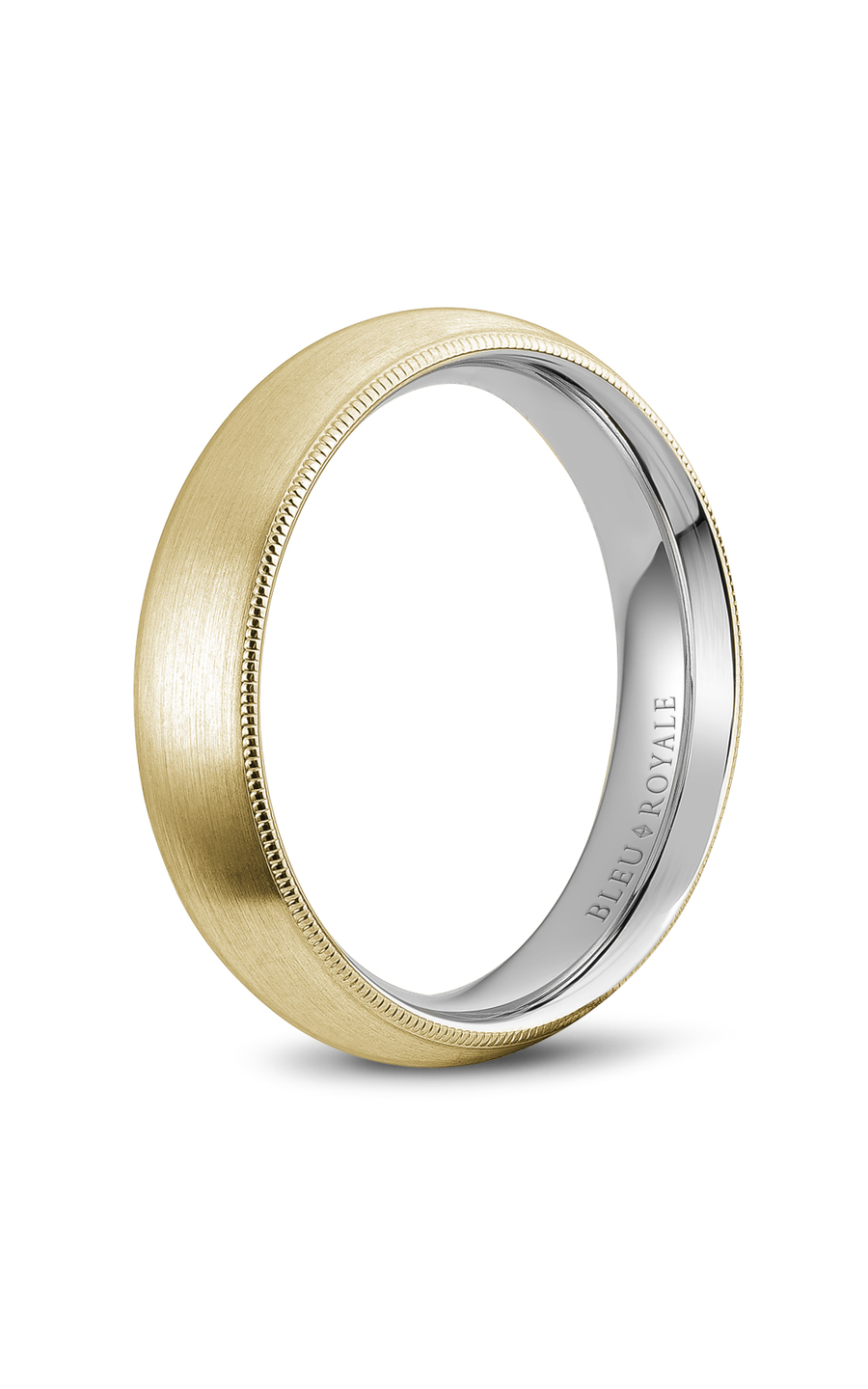 Bleu Royale Men's Wedding Band RYL 040YW55 - 14K Yellow Gold Classic Ring for Groom, Engagement & Anniversary - Perfect for Formal Events, Proposals & Special Occasions
