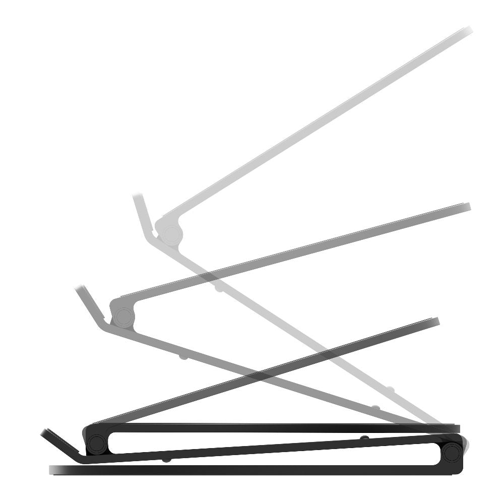 Twelve South Curve Flex Laptop Stand - Adjustable Ergonomic Holder for MacBook, iPad, Notebook (Black) - Perfect for Home Office, Gaming & Workspace Setup