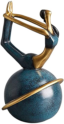 Elegant Modern Yoga Girl Resin Sculpture - Home, Bedroom, Living Room & Office Desk Decor - Mini Statue for Shelf, Outdoor & Indoor Decorative Ornament | Perfect for Yoga Studios, Meditation Spaces & Zen Home Decor