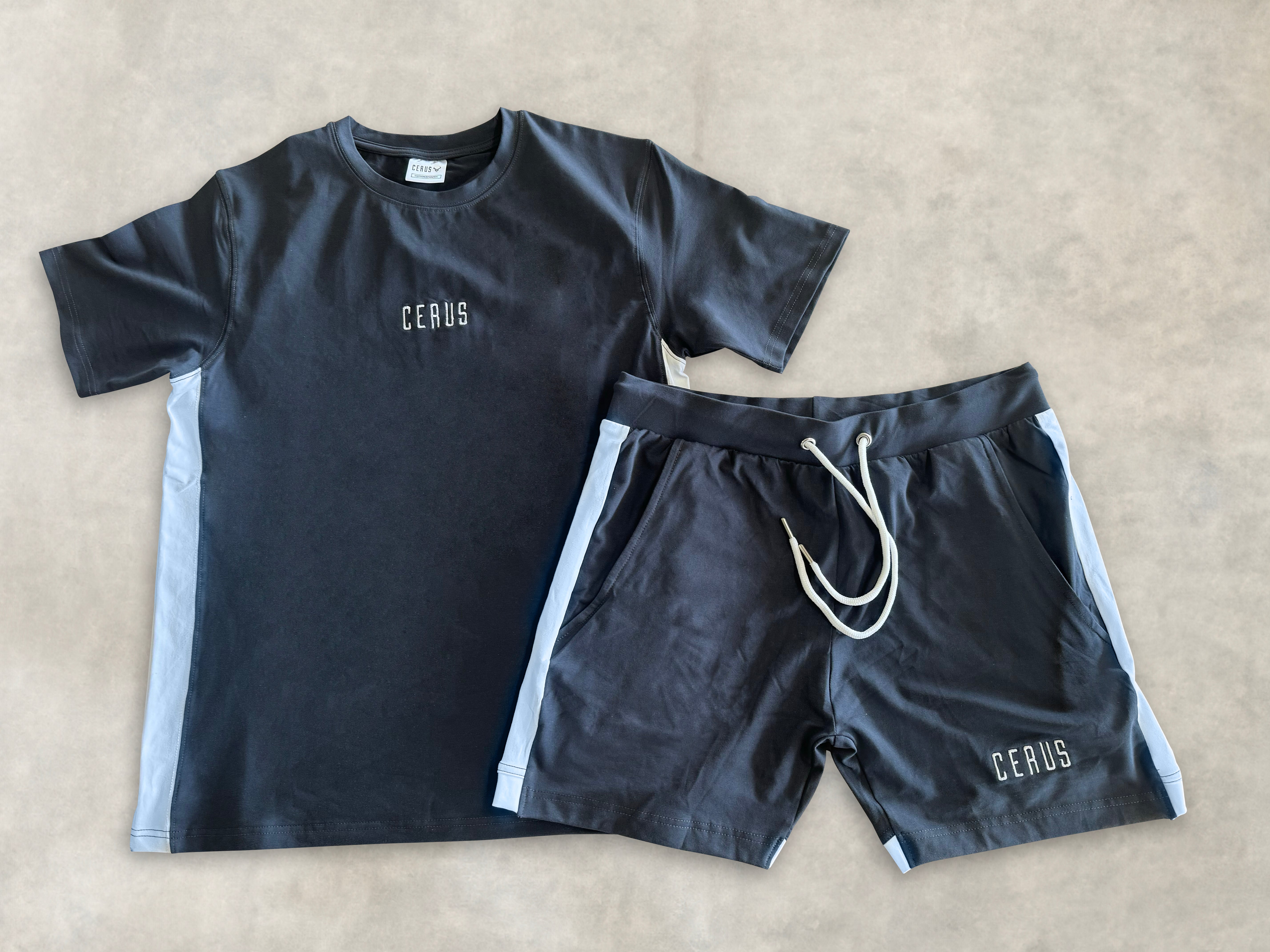Cerus Grey Nero Shorts for Men - Lightweight Comfortable Casual Athletic Shorts - Perfect for Running, Gym, and Outdoor Activities