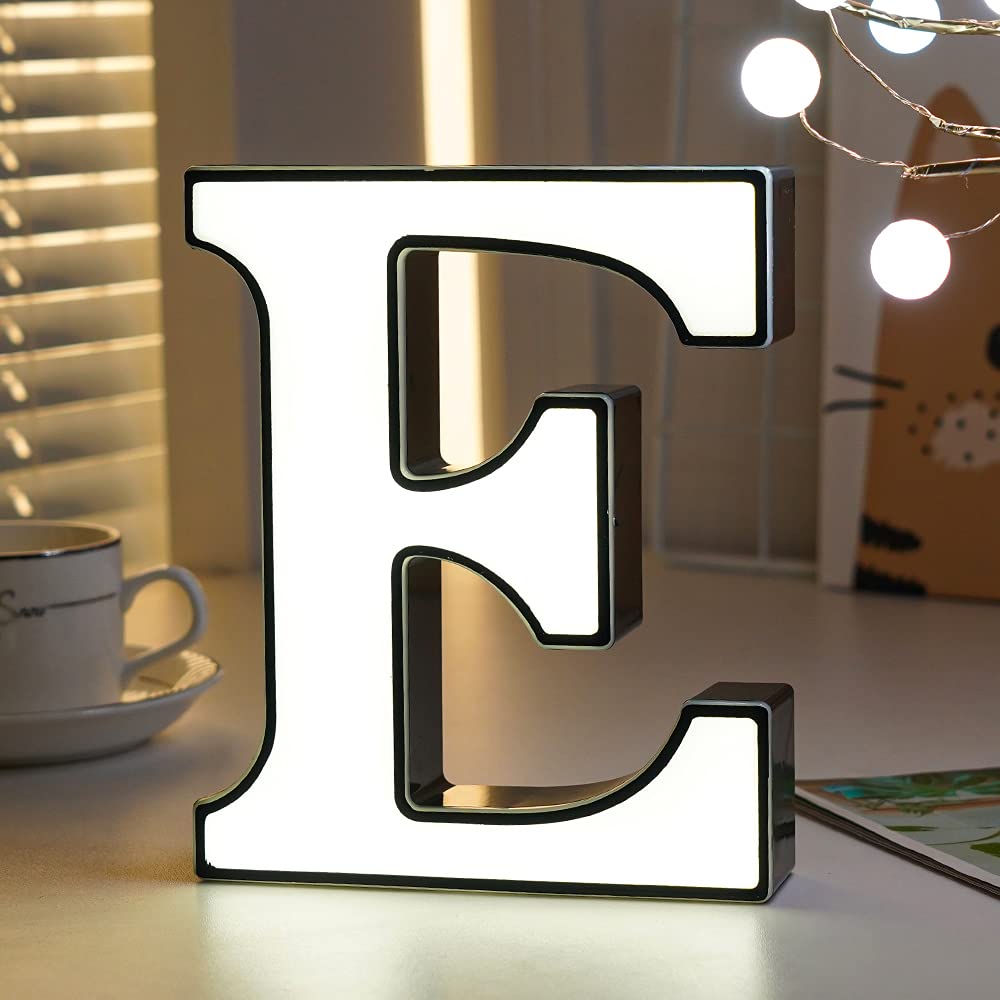 Byncceh LED Marquee Letter Lights - DIY Customizable Light Up Signs with Dual DC Interface, 26 Alphabet Letters for Wedding, Birthday, Party & Bar Decor - Perfect for Home, Cafe, and Event Lighting Displays