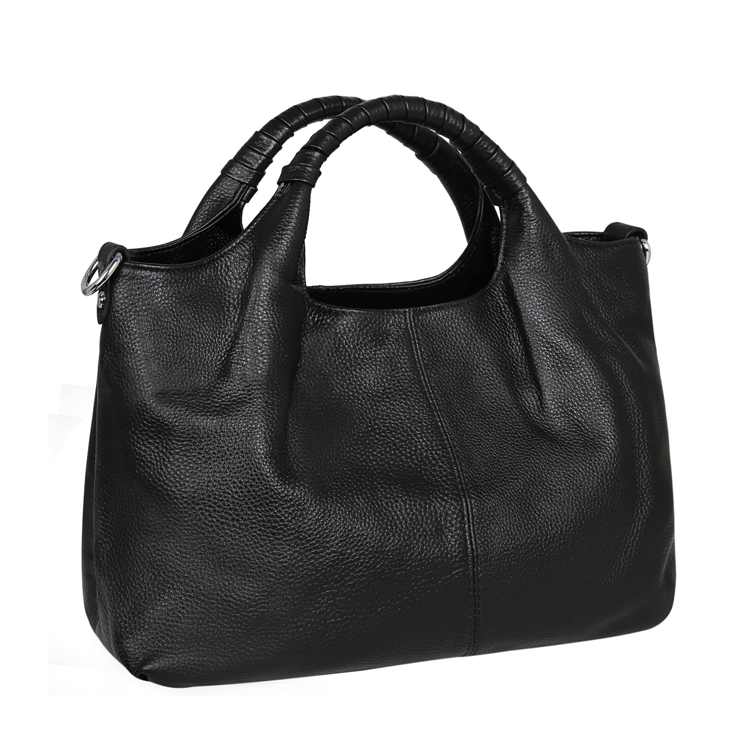 Genuine Leather Top Handle Satchel Bag for Women - Designer Shoulder Bag & Crossbody Purse - Perfect for Work, Travel, and Everyday Use