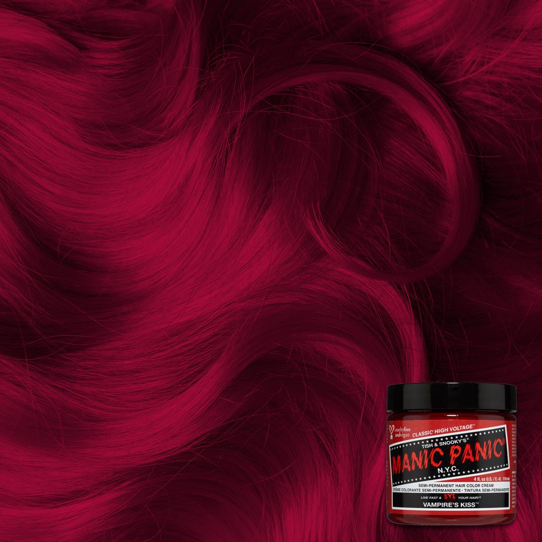 Manic Panic High Voltage Vampire's Kiss Semi-Permanent Hair Dye - 4oz (118ml) Vegan & Cruelty-Free - Perfect for Punk, Goth & Alternative Hairstyles at Parties & Concerts