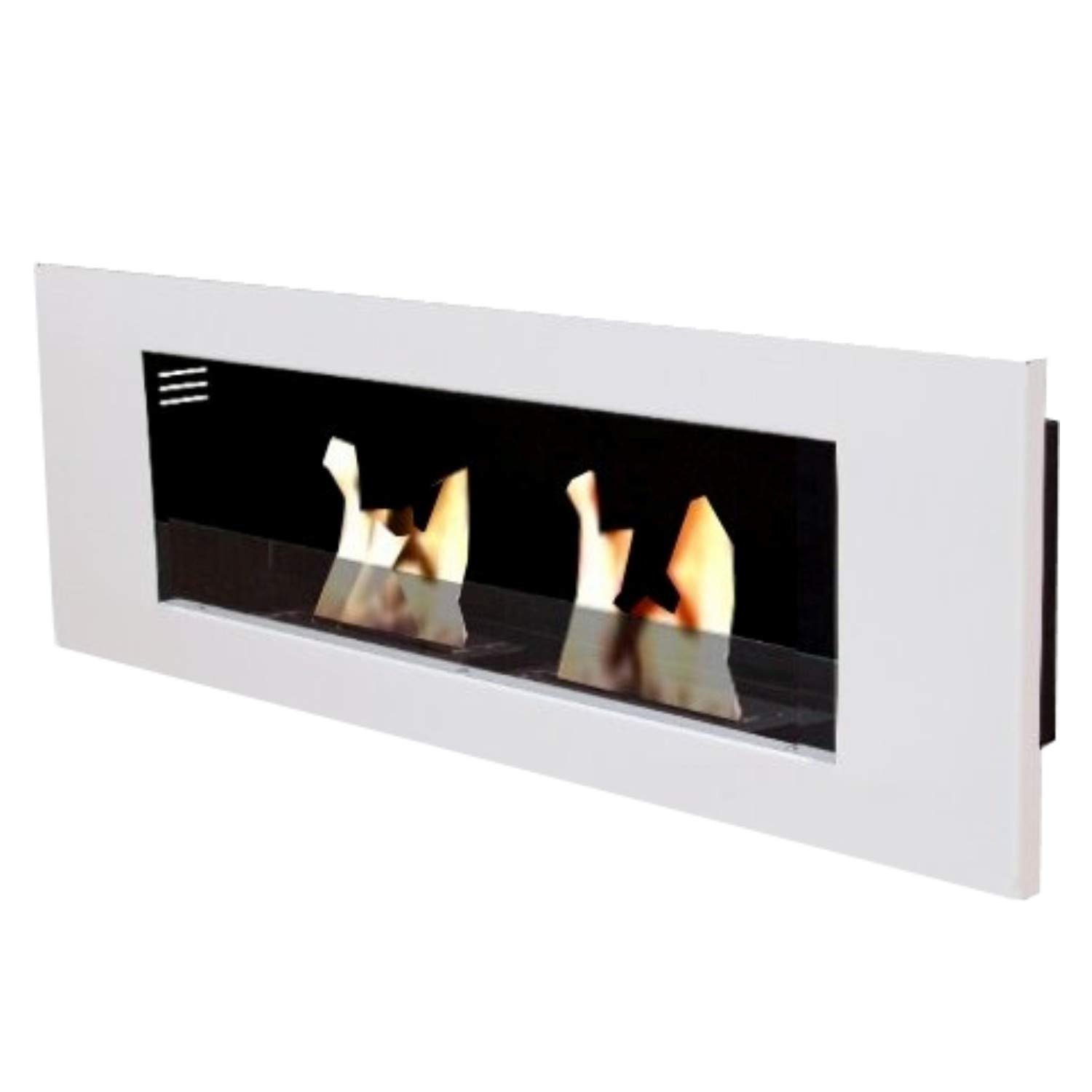 Premium Ethanol & Gel Fireplace - Paris Deluxe Royal White Model | Modern Indoor/Outdoor Decorative Heating Solution for Living Room, Patio & Garden