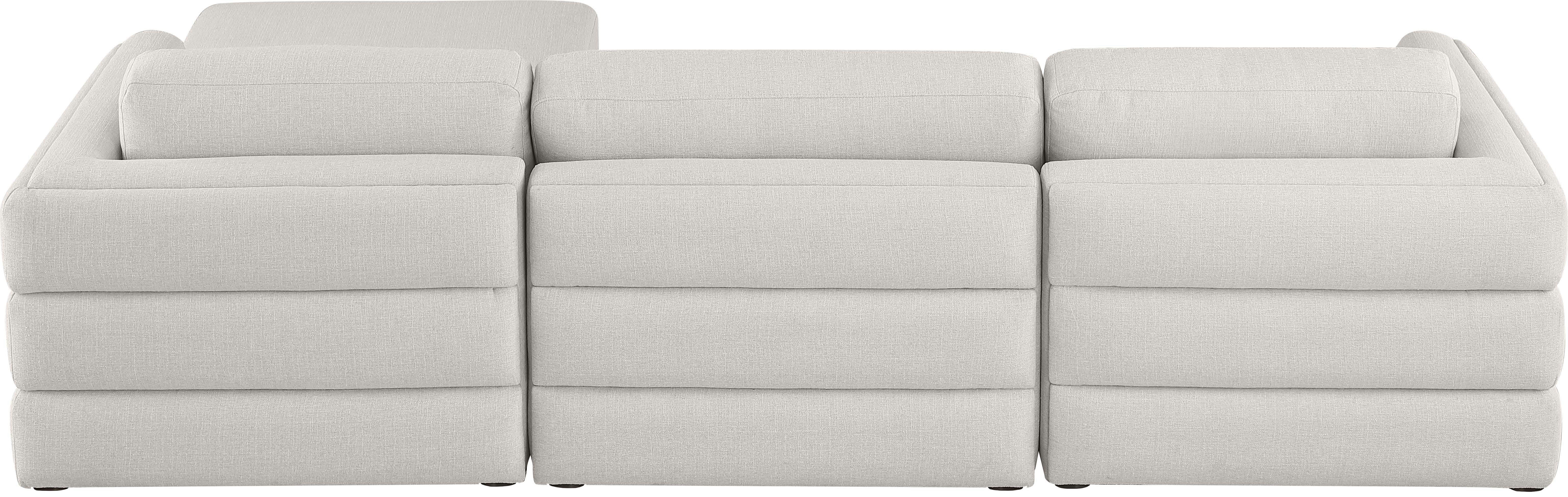 Beckham Durable Linen Textured Fabric Modular Sectional Sofa - Comfortable Modern Living Room Furniture for Home & Office Use