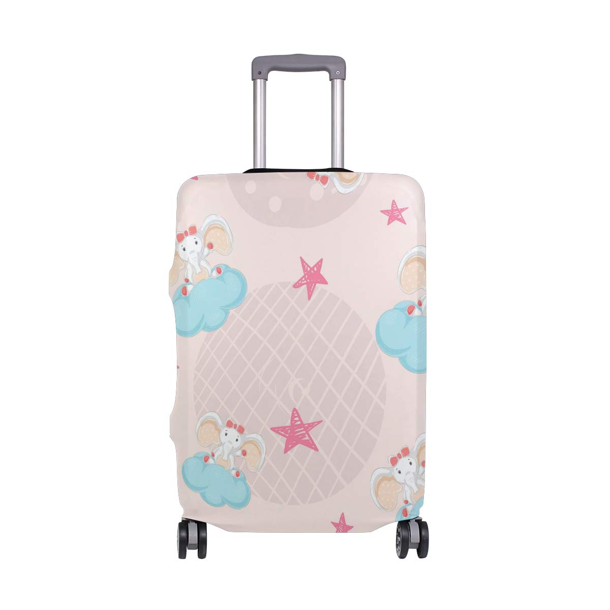 Cute Cartoon Elephant Balloon Travel Luggage Cover - Elastic Suitcase Protector for 18-32 Inch Bags (Washable, Durable) - Perfect for Airplane Travel, Vacation & Business Trips