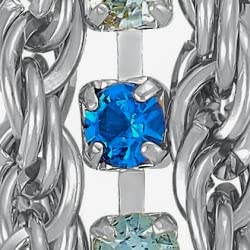 White Gold - Blue & White Crystals