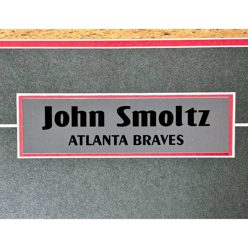 John Smoltz Autographed Atlanta Braves 16x20 Framed Photo with JSA COA - Perfect for Sports Memorabilia Collectors & Braves Fans Display