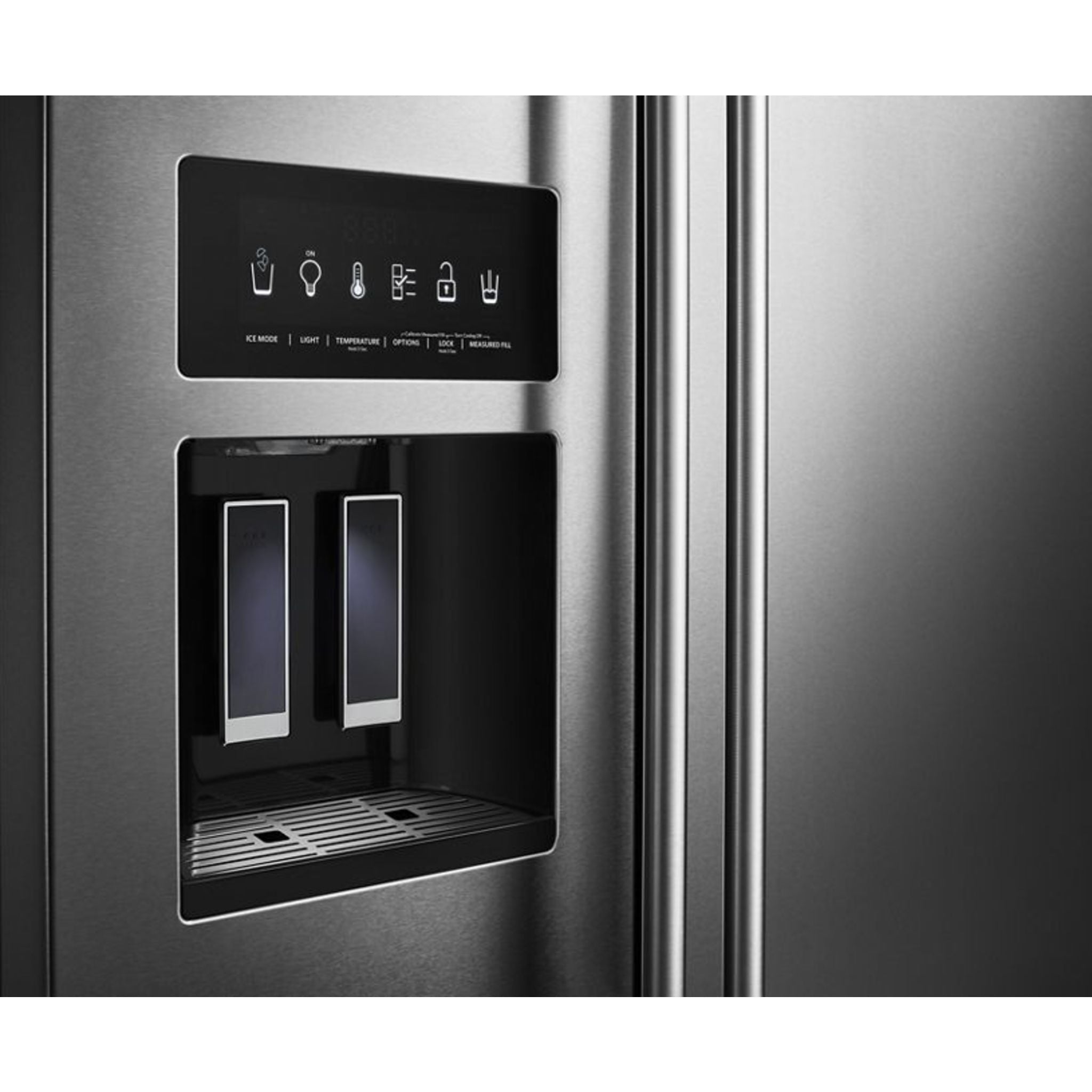 KitchenAid KRSC703HPS 36-Inch Counter-Depth Side by Side Refrigerator with Stainless Steel Finish - Perfect for Modern Kitchens & Open Floor Plans