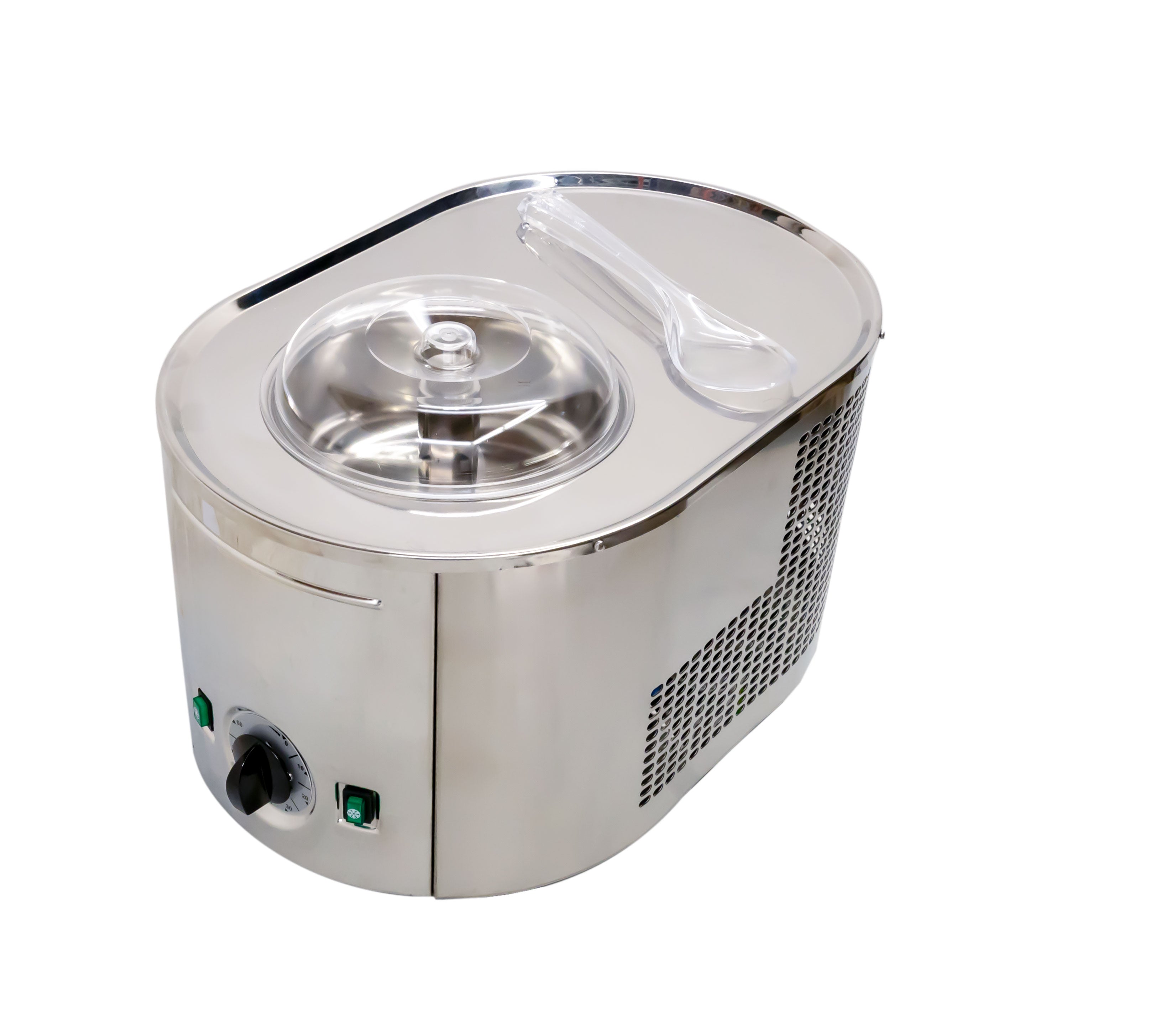Musso Mini 2 Liter Countertop Ice Cream Maker Machine - 110V Electric Frozen Dessert Maker for Home, Party & Commercial Use