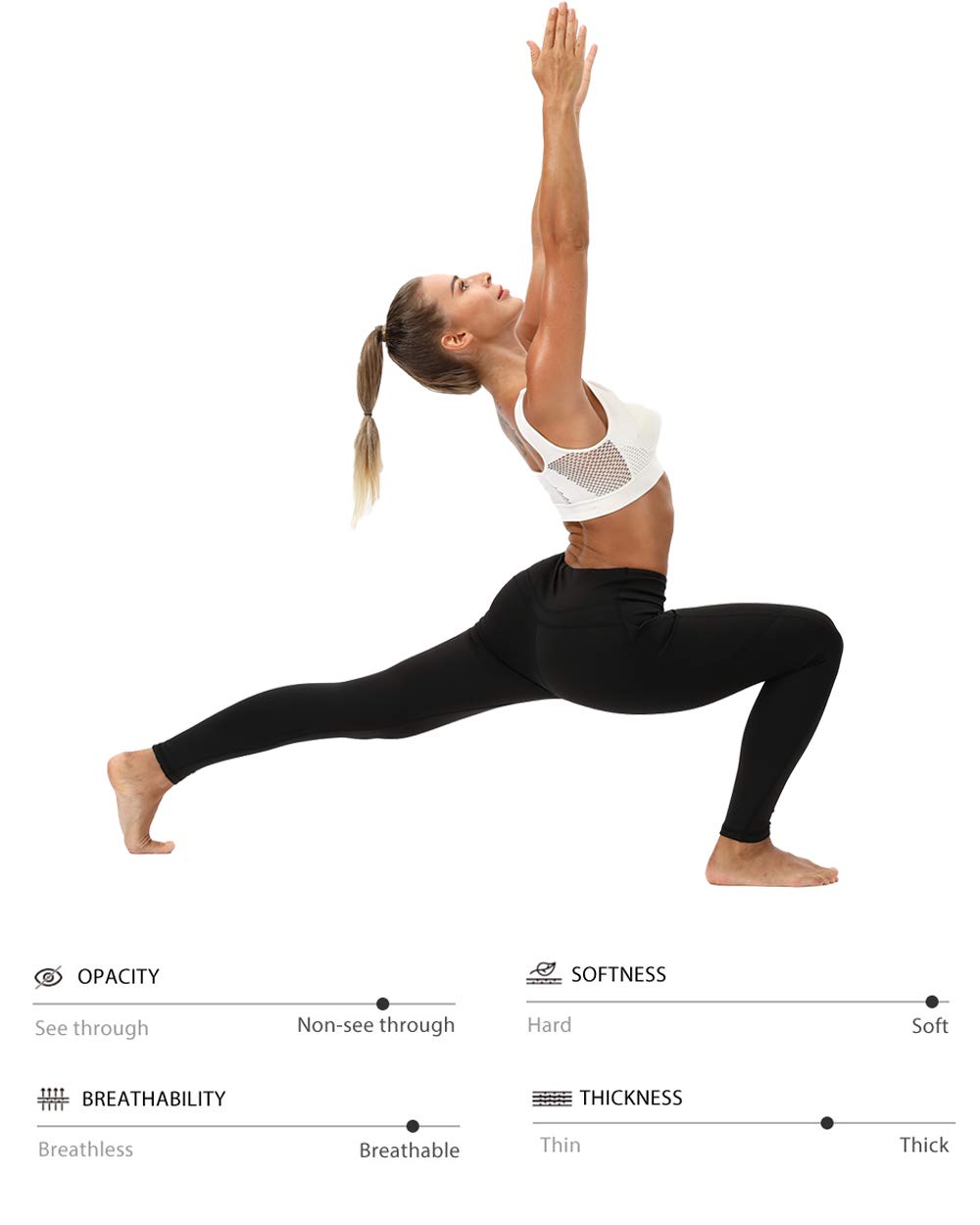 TYUIO High Waist Yoga Pants for Women with Pockets - Stretchy Running Workout Leggings - Perfect for Gym, Yoga & Everyday Wear