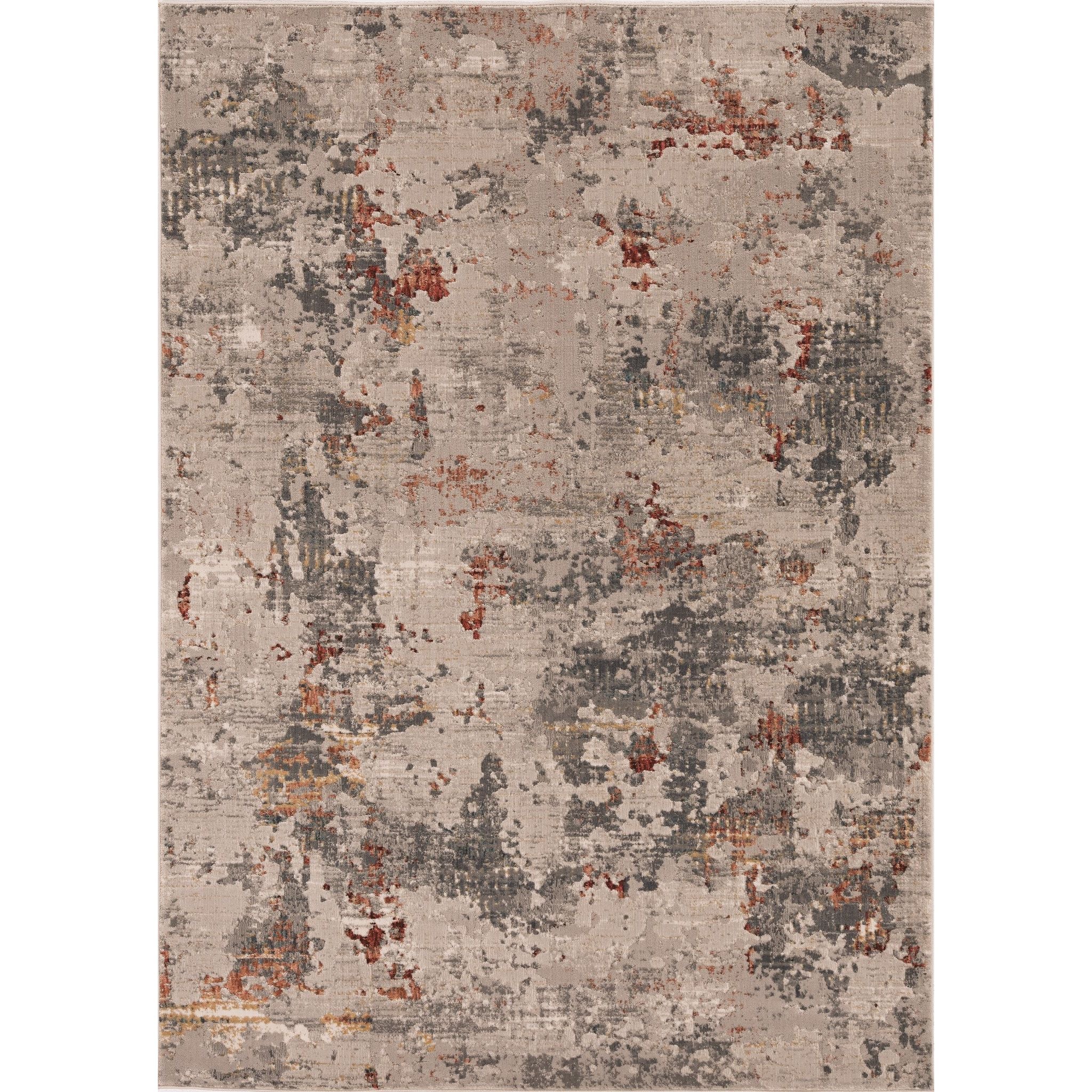 Aura Brick/Grey Wonder Area Rug 5' x 8' - Soft Modern Non-Slip Living Room Rug for Bedroom, Office & Home Decor