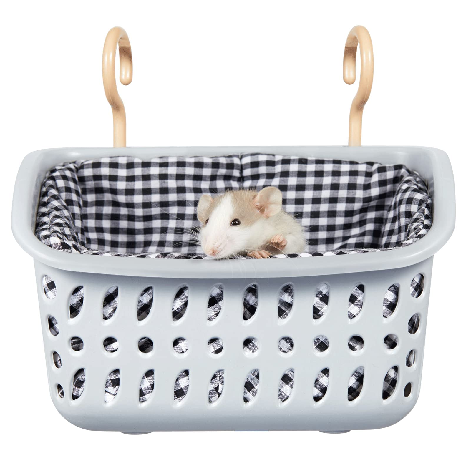JWShang Chew-Proof Small Rat Hammock - Warm Hanging Bed for Rats, Mice, Guinea Pigs, Chinchillas, Sugar Gliders & Ferrets - Durable Cage Accessories for Small Animals - Perfect for Cozy Napping & Playtime in Cages