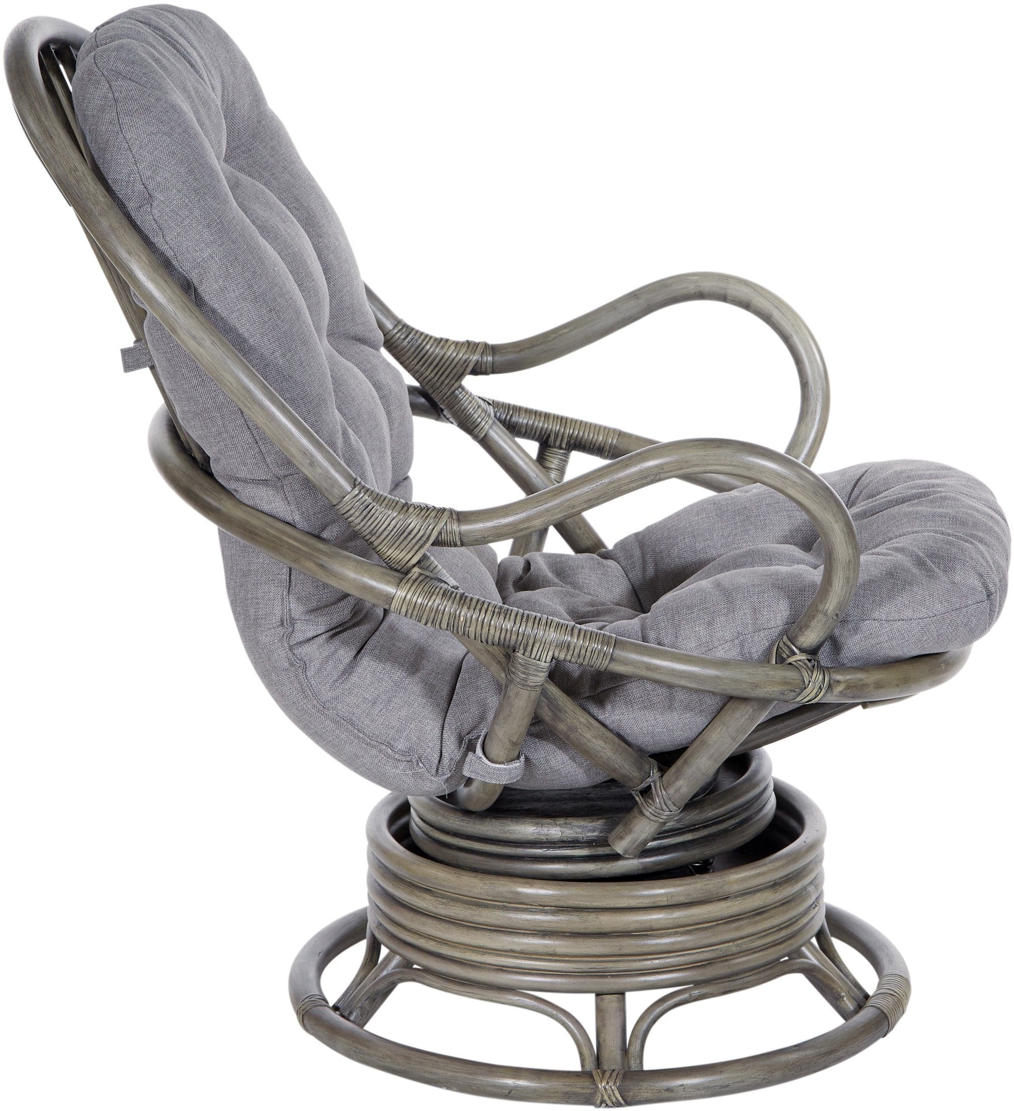 Office Star Tahiti Rattan Swivel Rocker Chair [TAH320] - Comfortable Wicker Swivel Rocking Chair for Patio, Porch, Living Room & Office