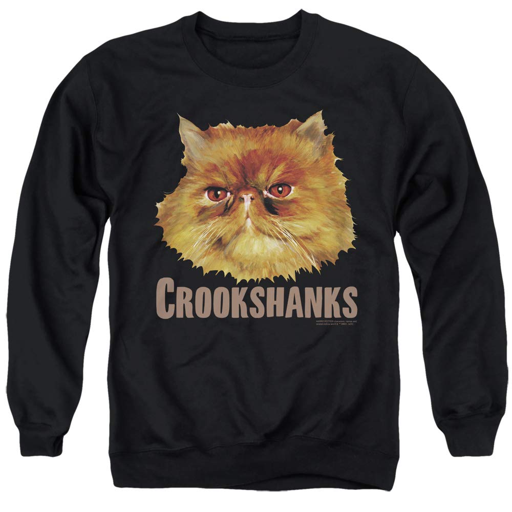 Harry Potter Crookshanks Orange Cat Unisex Crewneck Sweatshirt - Soft Cotton Pullover for Men & Women - Perfect for Halloween, Movie Nights & Potterhead Gifts