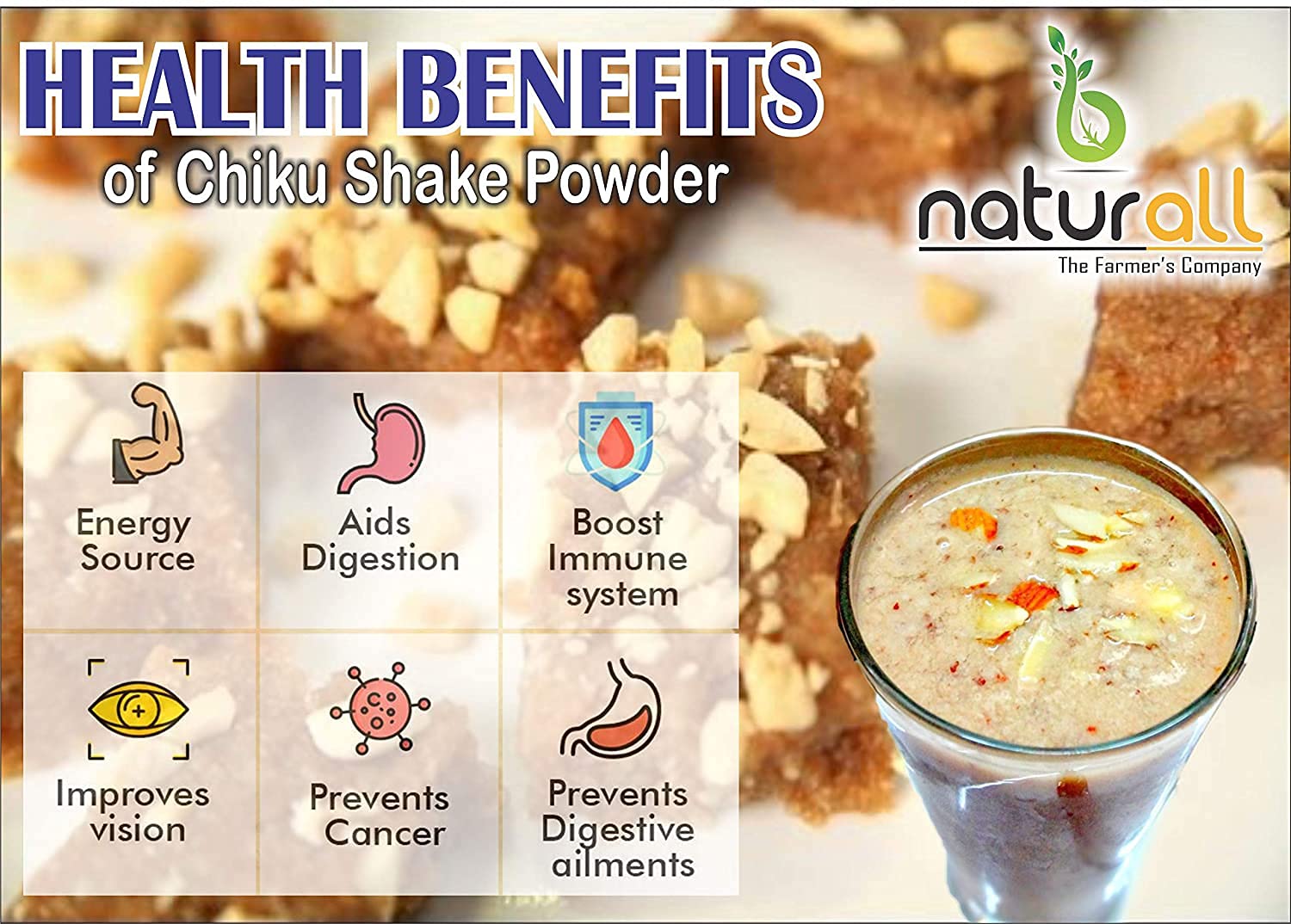 Organic Fruit Powder Combo Pack - 5 Flavors (Litchi, Apple, Mango, Chikoo, Custard Apple) 100g Each - 500g Total | Perfect for Smoothies, Baking & Healthy Snacks | by B Naturall