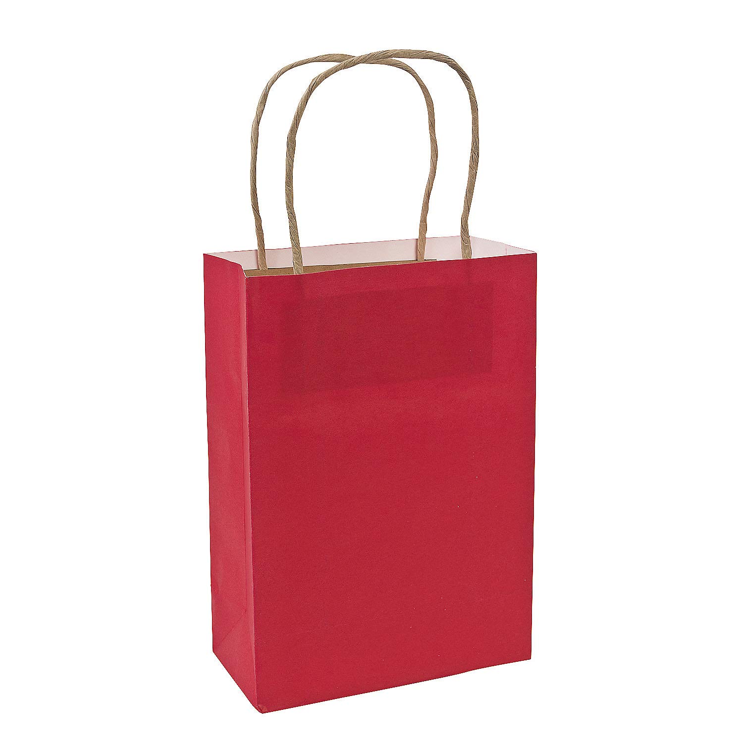 12 Pack Red Craft Paper Gift Bags with Handles for Weddings, Parties & Events - Elegant Party Favor Bags for Bridal Showers, Baby Showers & Birthday Celebrations