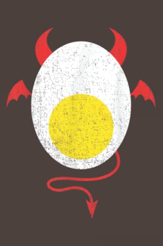 Funny Halloween Devil Egg Yolk Food Lover Notebook - 6x9 Inch Daily Planner & Organizer with 120 Pages - Perfect for Journaling, Meal Planning & Gift Giving