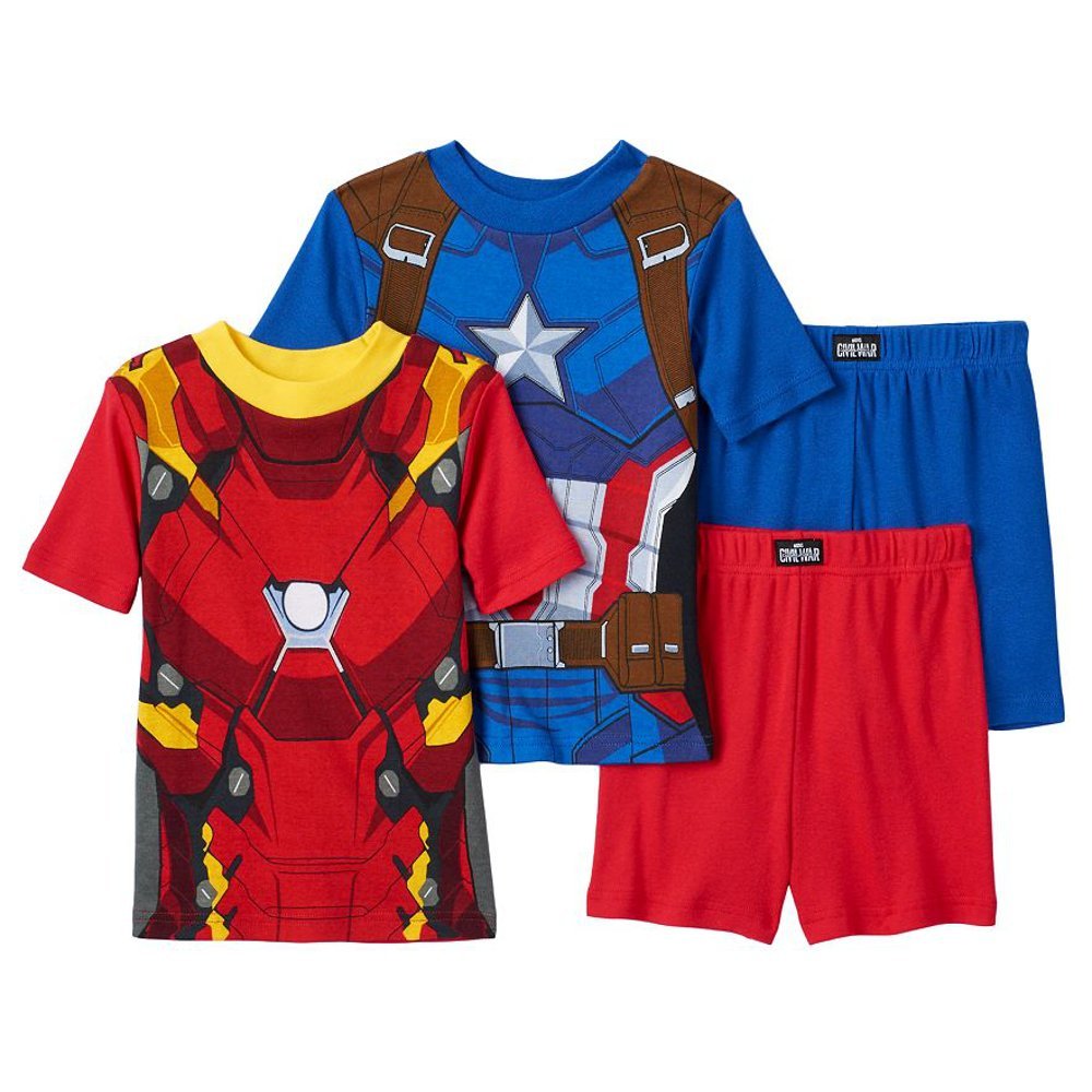 Marvel Captain America Civil War Boys Pajamas - Size 6 | Superhero Sleepwear for Kids | Perfect for Bedtime, Movie Nights & Cosplay