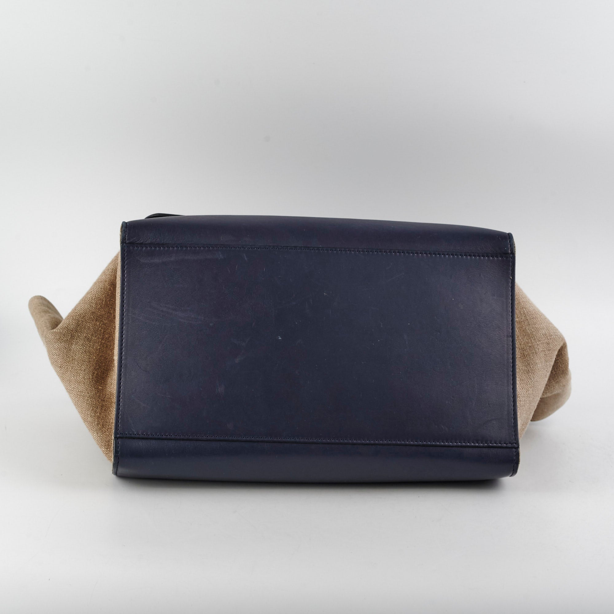 Celine Medium Trapeze Handbag in Navy & Black - Luxury Leather Crossbody Bag for Women, Perfect for Work, Travel & Evening Events
