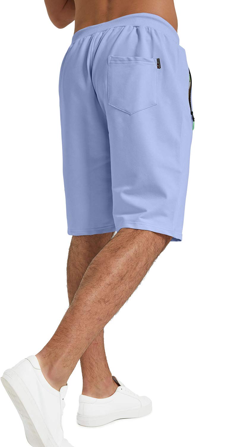 YTD Men's Casual Classic Fit Drawstring Summer Shorts - Elastic Waist with Pockets - Perfect for Beach, Swimming, Gym & Outdoor Activities