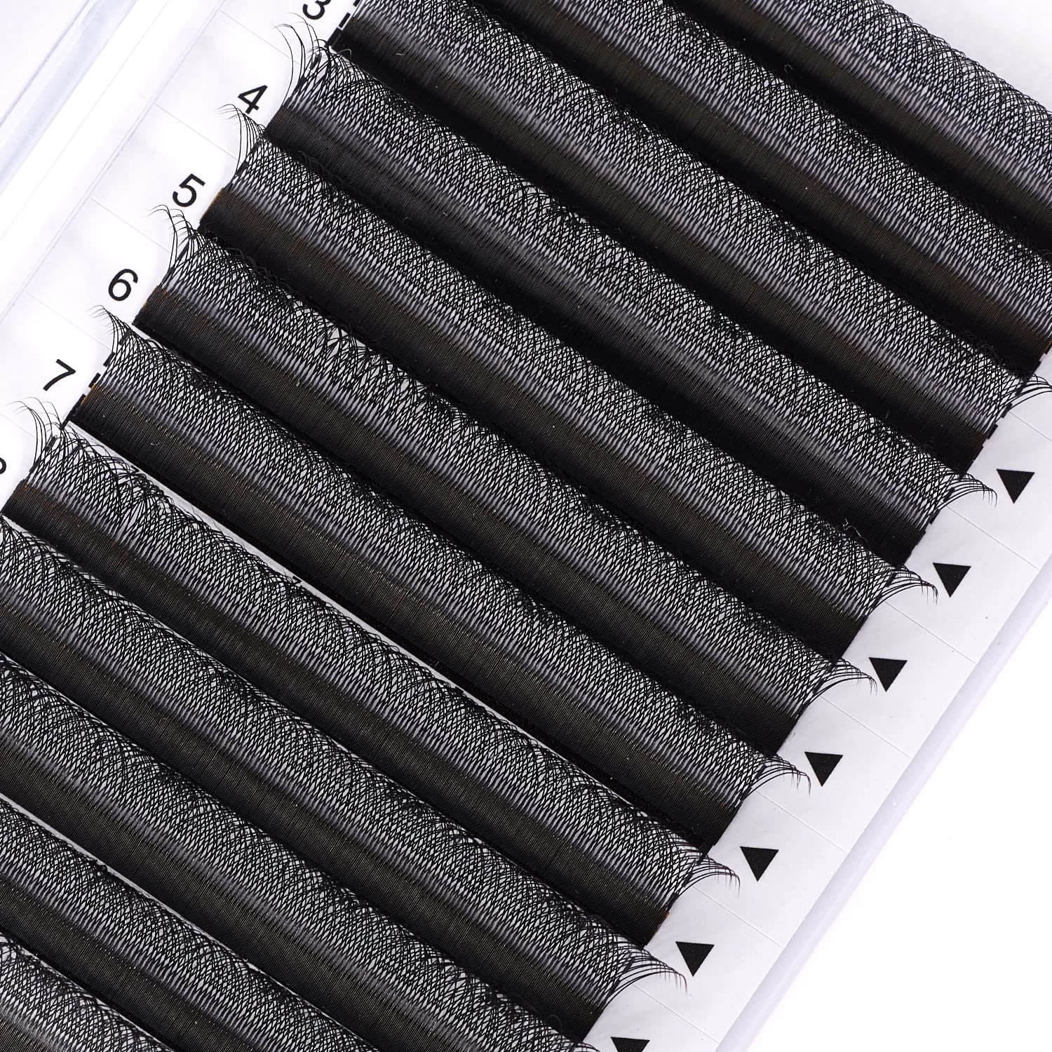 3D Volume W Eyelash Extensions - 0.07D Curl 11mm Cluster Lashes, Easy Fan W-Shaped Premade Lashes in Black | Perfect for Bridal, Party & Special Occasion Makeup
