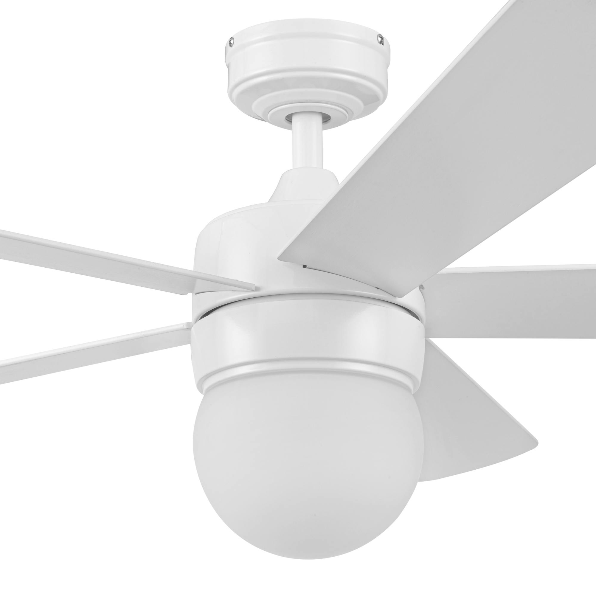52 Inch Ardrey Kell White Remote Control Ceiling Fan with Light Kit - Quiet Reversible Motor for Bedroom, Living Room, and Office