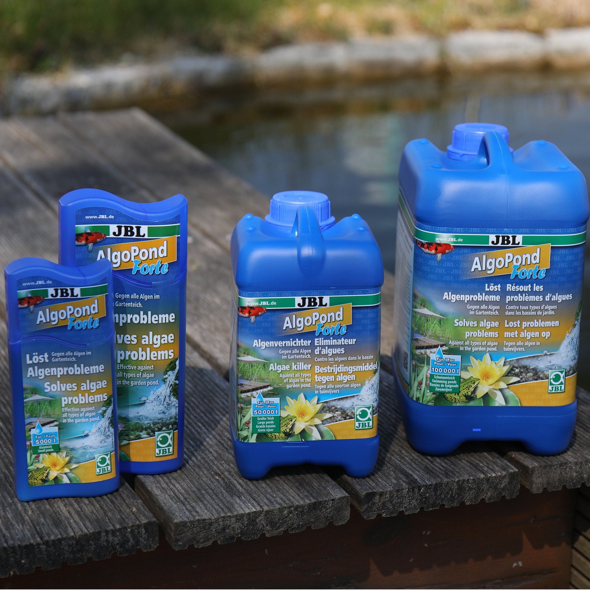 JBL AlgoPond Forte 500ml Algae Control Solution - Effective Pond Algae Remover & Growth Inhibitor for Clear Water | Perfect for Garden Ponds, Water Features & Outdoor Fountains