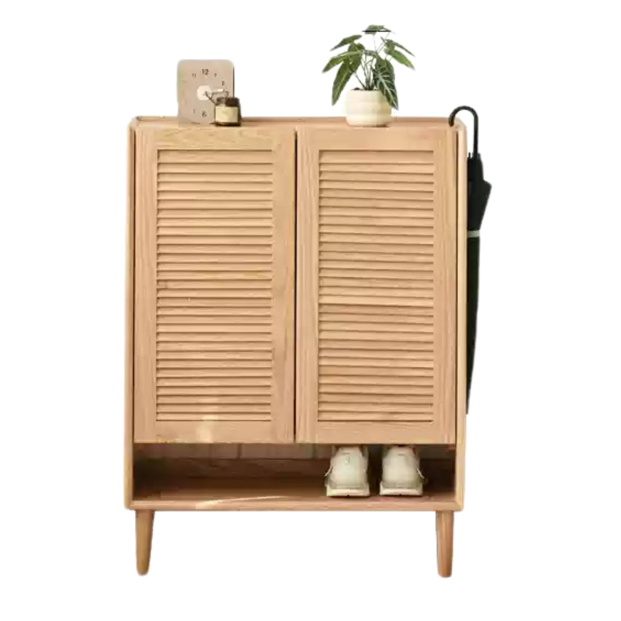 29.5x 13.8x39.8inch /75x35x101сm /Natural Wood Color / Double door shoe cabinet