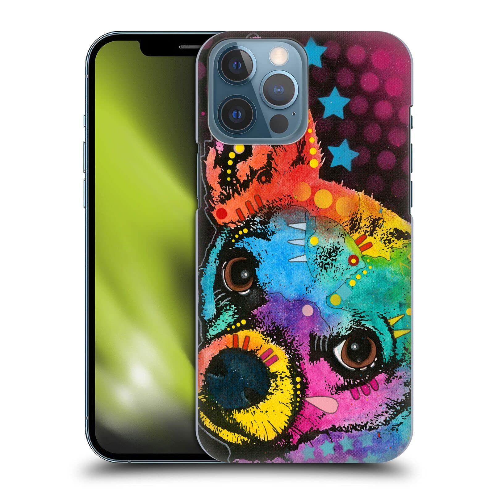 Officially Licensed Dean Russo Pop Chihuahua Dogs Hard Back Phone Case - Compatible with Apple iPhone 13 Pro Max - Durable Protective Cover for Everyday Use, Travel & Work