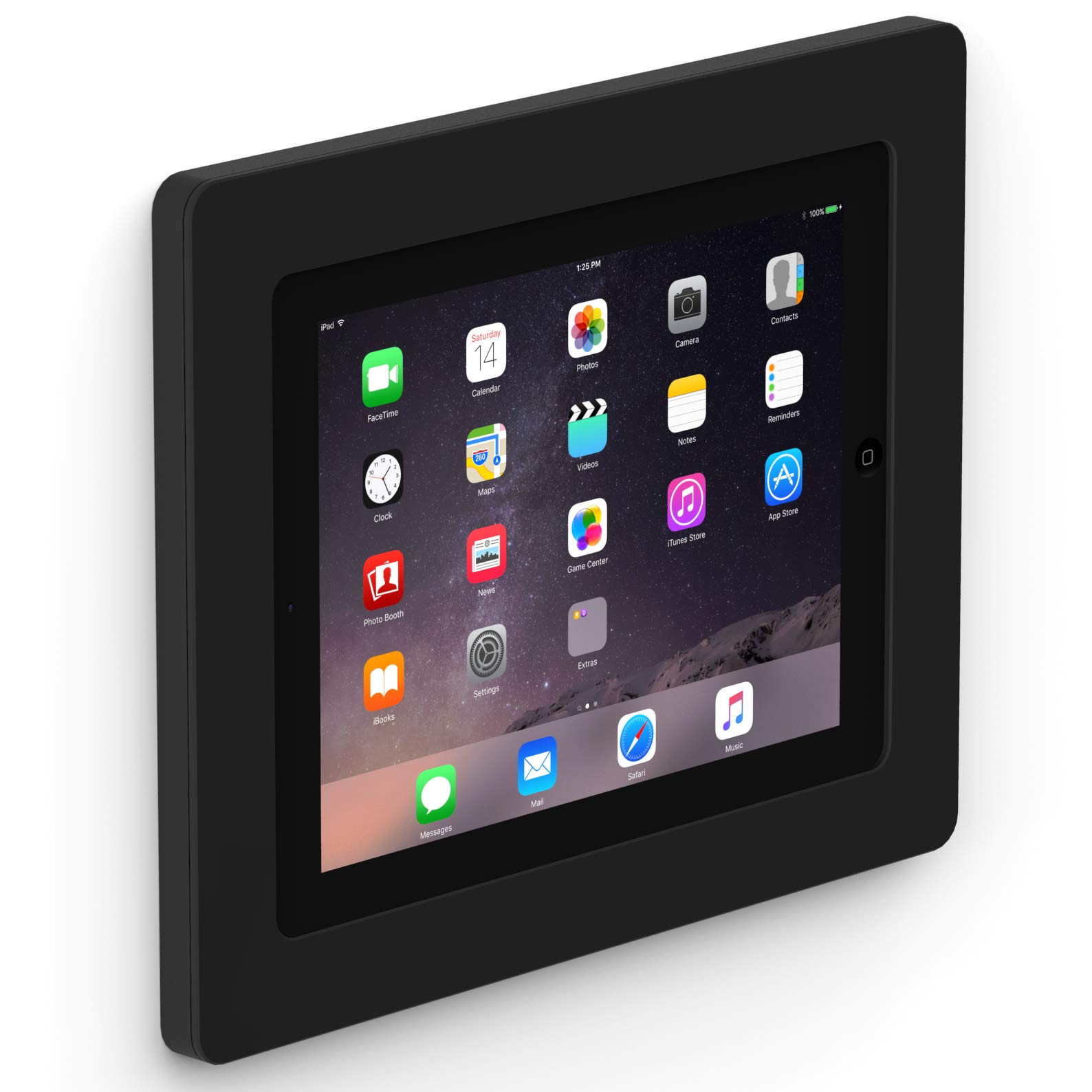VidaMount Black On-Wall Tablet Holder - Universal Wall Mount for iPad 2/3/4, iPad Air, iPad Mini & Other 7-12