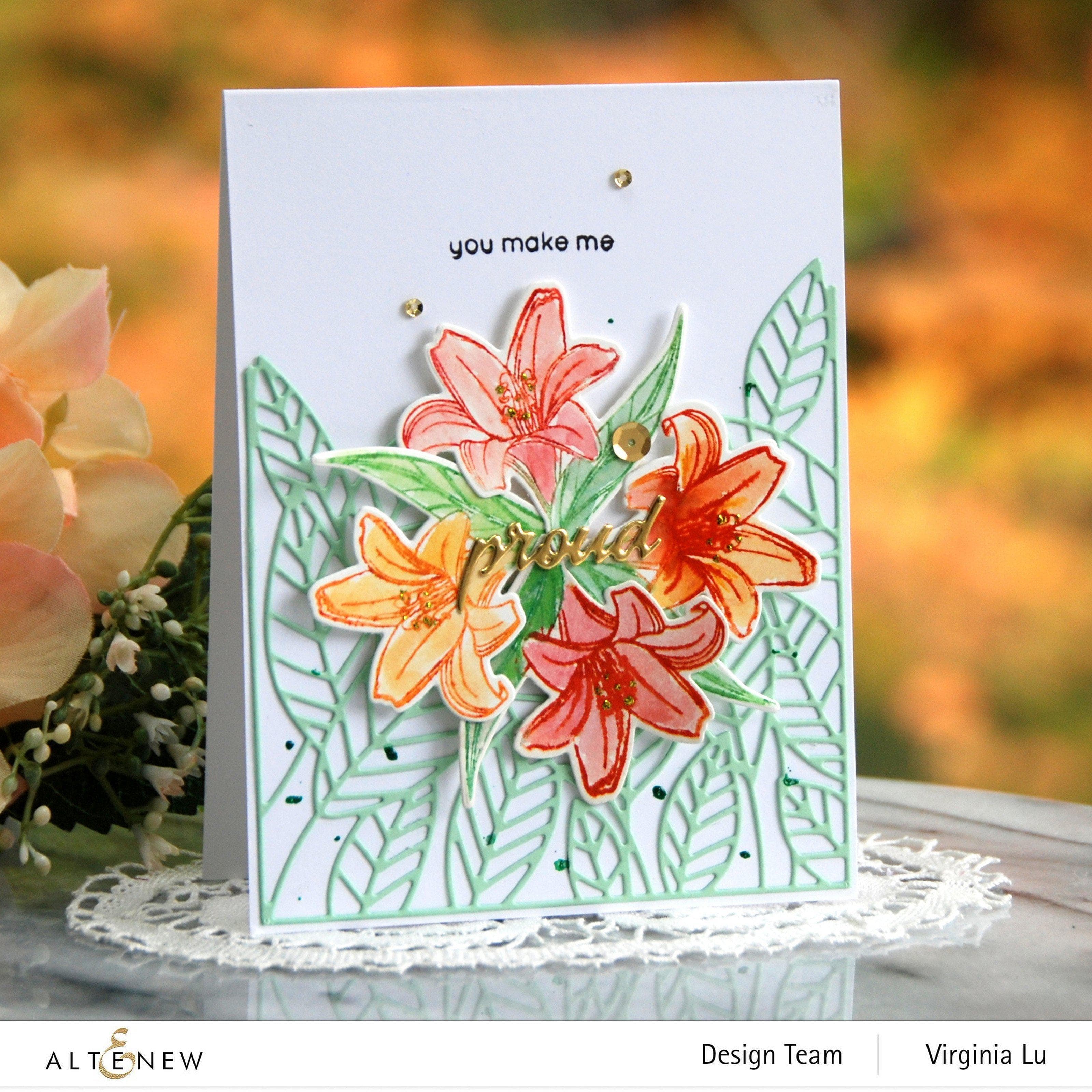 Mini Delight: Proud Amaryllis Stamp & Die Set for Card Making, Scrapbooking & DIY Crafts - Floral Stamps for Handmade Greeting Cards & Paper Projects