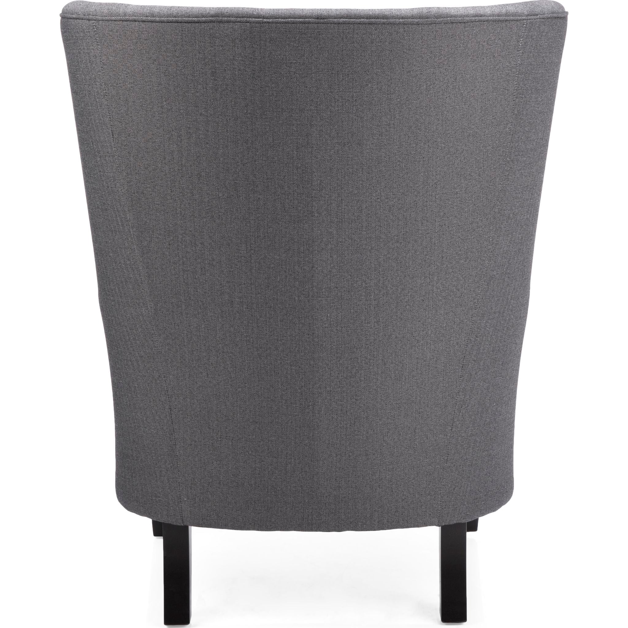 Amanda Accent Chair Rosetta Black - Modern Upholstered Living Room Armchair with Nailhead Trim for Home Office, Lounge & Bedroom Decor