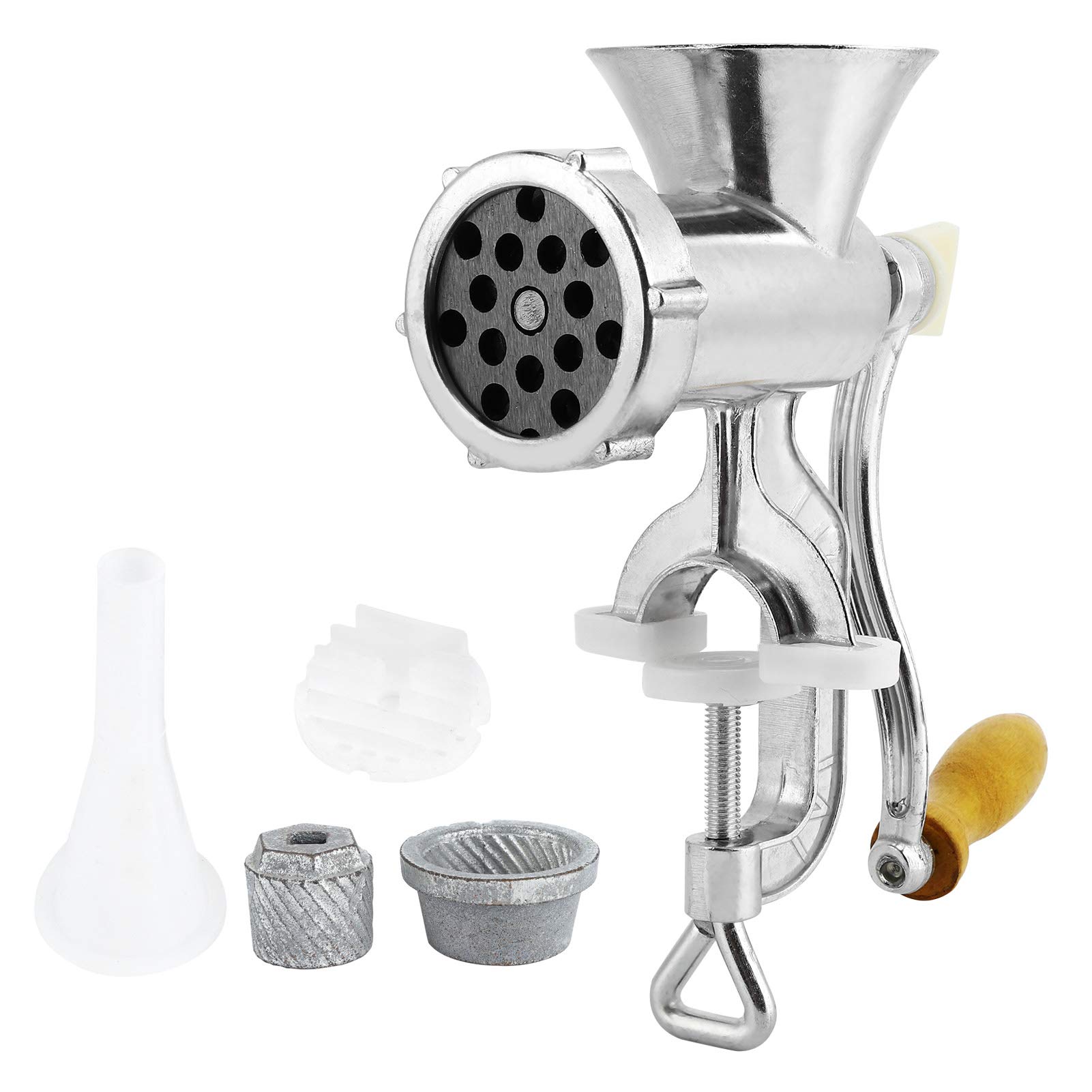 Manual Meat Grinder & Sausage Stuffer - Heavy Duty Aluminum Alloy Hand Crank Meat Mincer with Table Clamp | Perfect for Home Kitchen, Camping & Outdoor Cooking | Make Fresh Ground Beef, Sausages & More