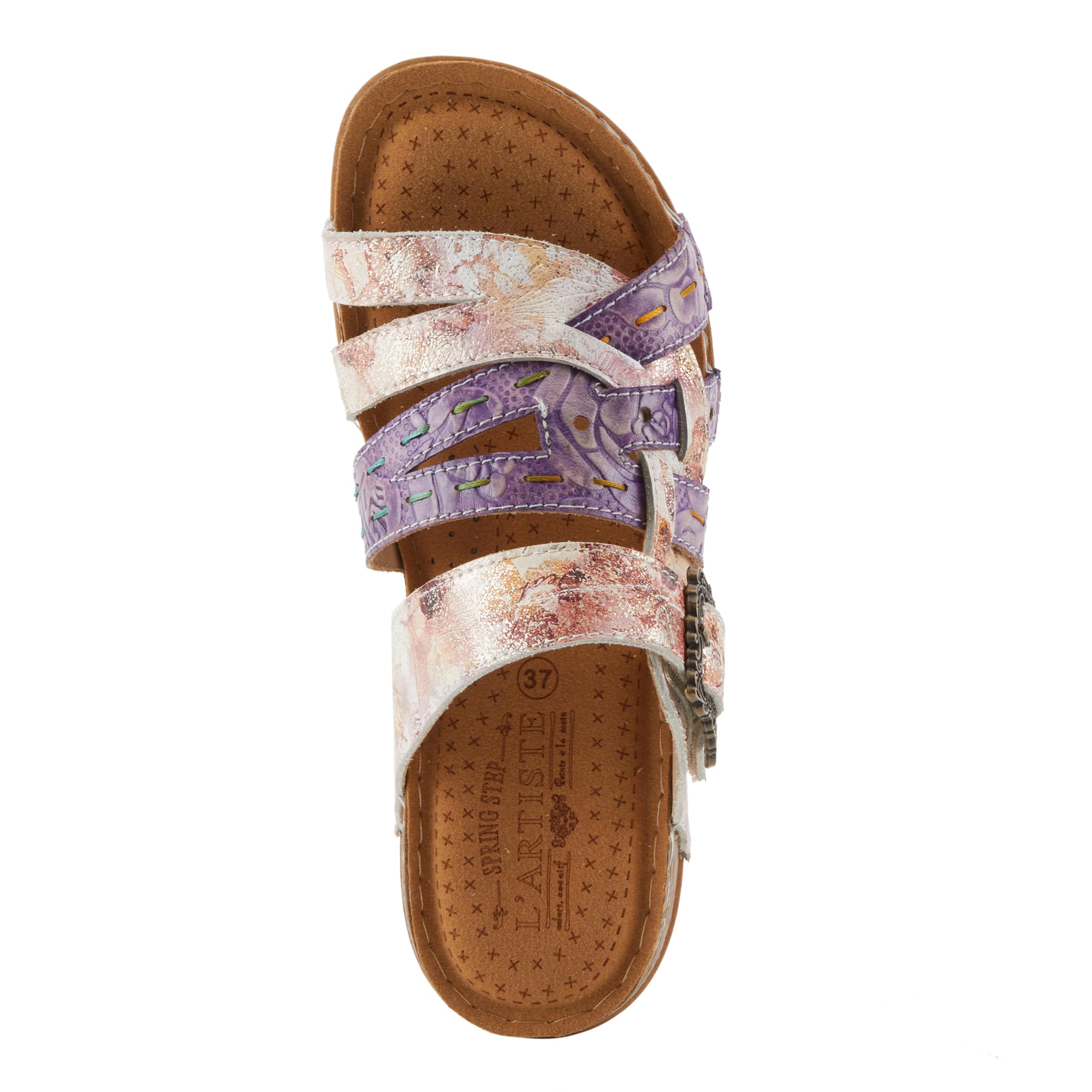Spring Step L'Artiste Women's Calamityjay Comfortable Leather Sandals with Arch Support - Perfect for Summer Walking, Beach Outings & Casual Wear