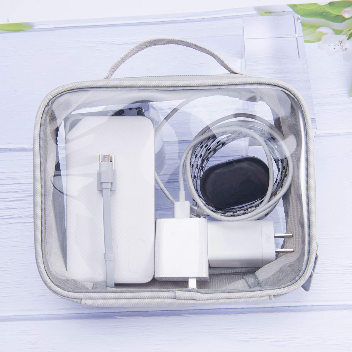 ANRUI TSA Approved Clear Travel Toiletry Bag for Carry-On Liquids, Cosmetics & Essentials - Perfect for Airplane, Gym & Weekend Trips