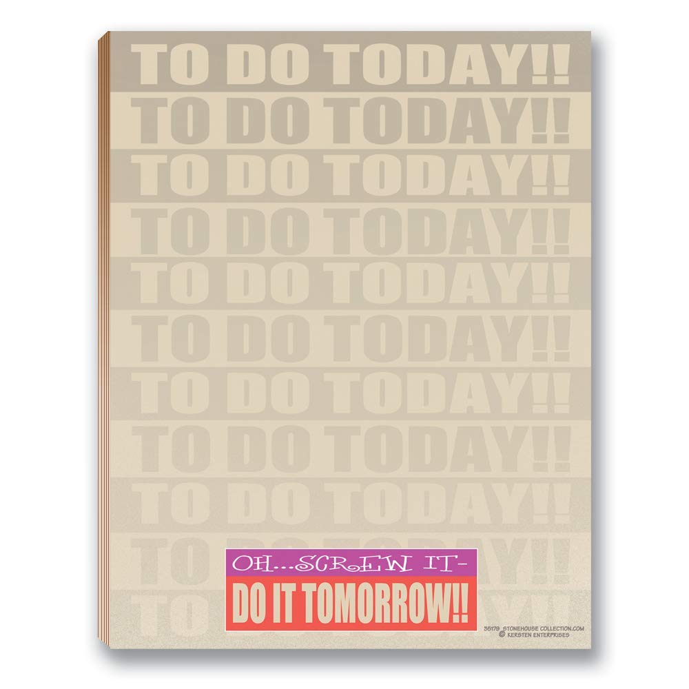 Stonehouse Collection - Funny Notepads Assorted Pack - 4 Hilarious To-Do List Notepads - USA Made - Perfect for Office, Home & Gift Giving