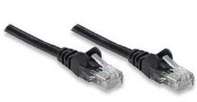 Intellinet 25ft Cat5e Ethernet Cable - High Speed RJ45 Network Patch Cord (Black) - Perfect for Home Office, Gaming & Internet Connectivity