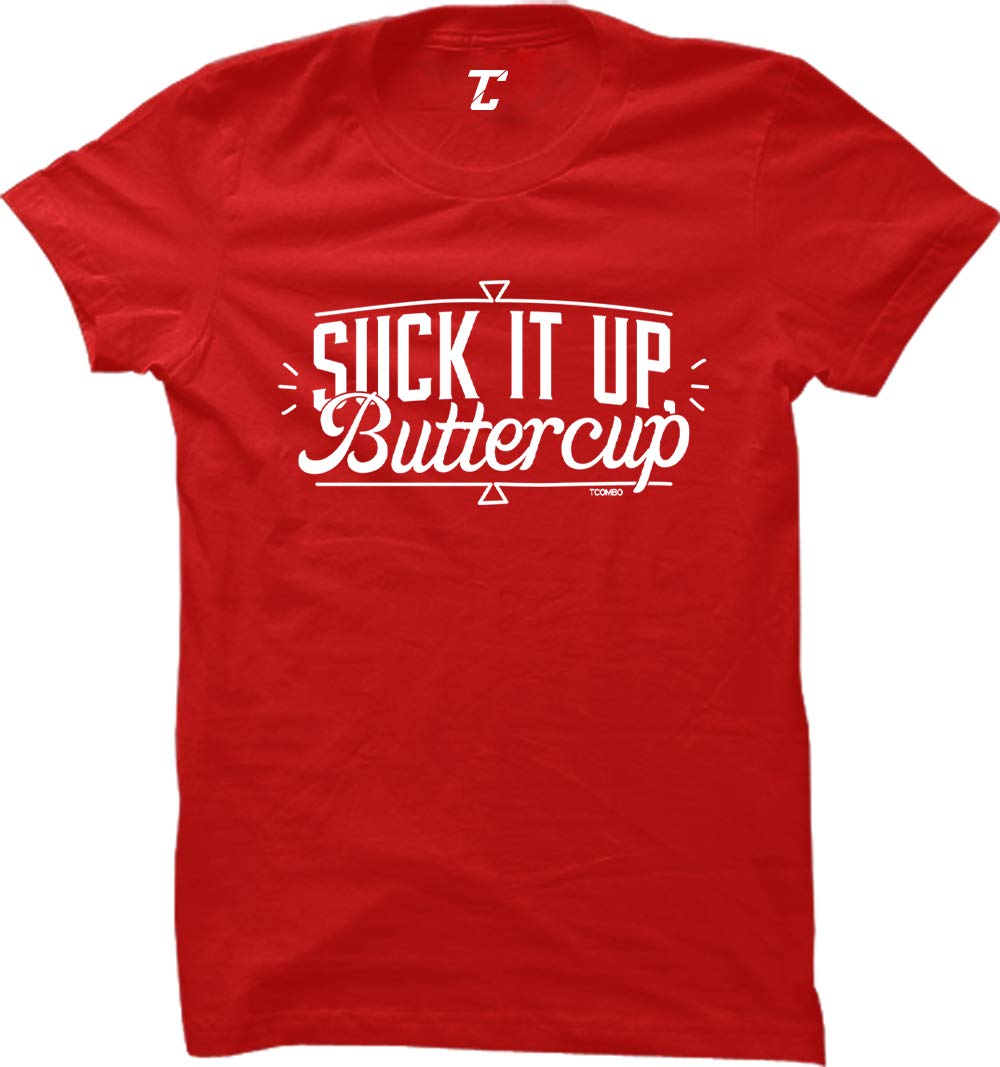 Funny Gym Workout T-Shirt for Women - 'Suck It Up Buttercup' Motivational Fitness Shirt - Perfect for Yoga, Running & Gym Training