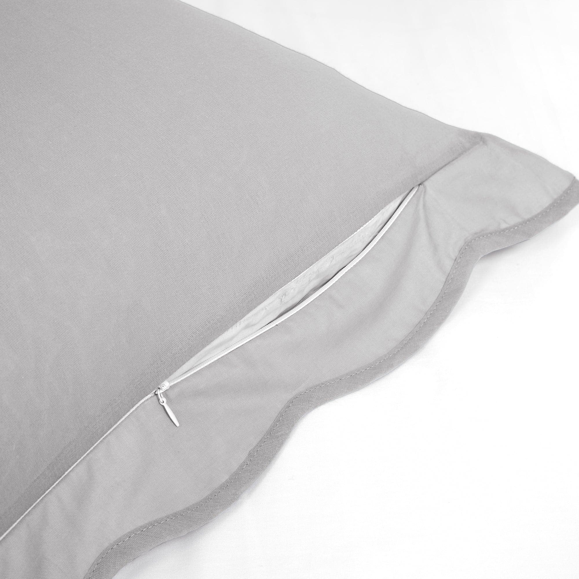 Coastal Chic Scalloped Edge 100% Cotton Reversible Duvet Cover Set - Breathable Soft Bedding for Beach House & Boho Bedroom Decor