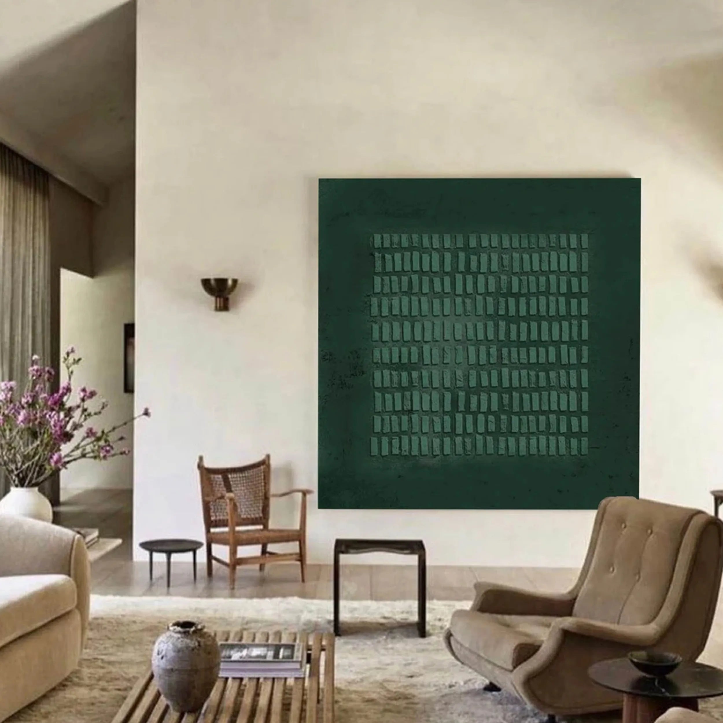 Blue & Green Abstract Wall Art Print #BG066 - Modern Home Decor for Living Room, Bedroom & Office
