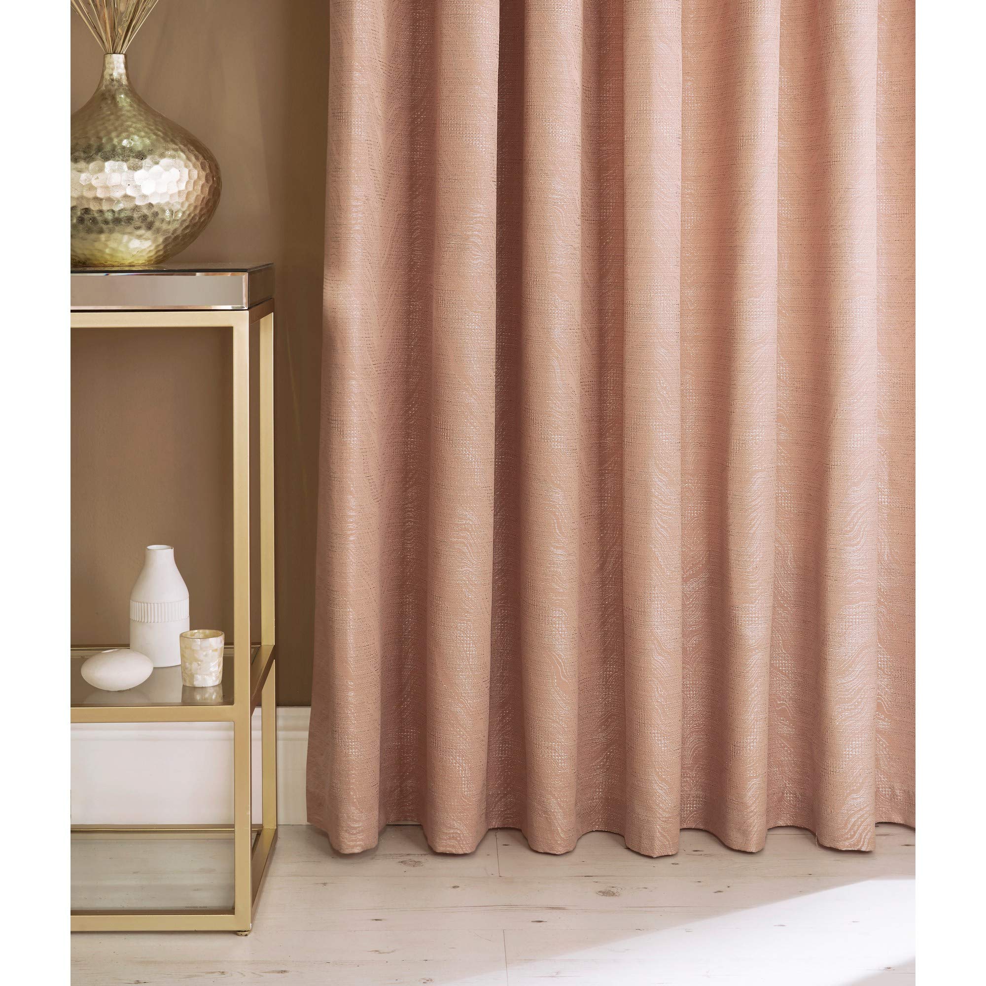 Himalayan Jacquard Design Eyelet Curtains - Set of 2 Panels, Elegant Window Treatments for Living Room & Bedroom